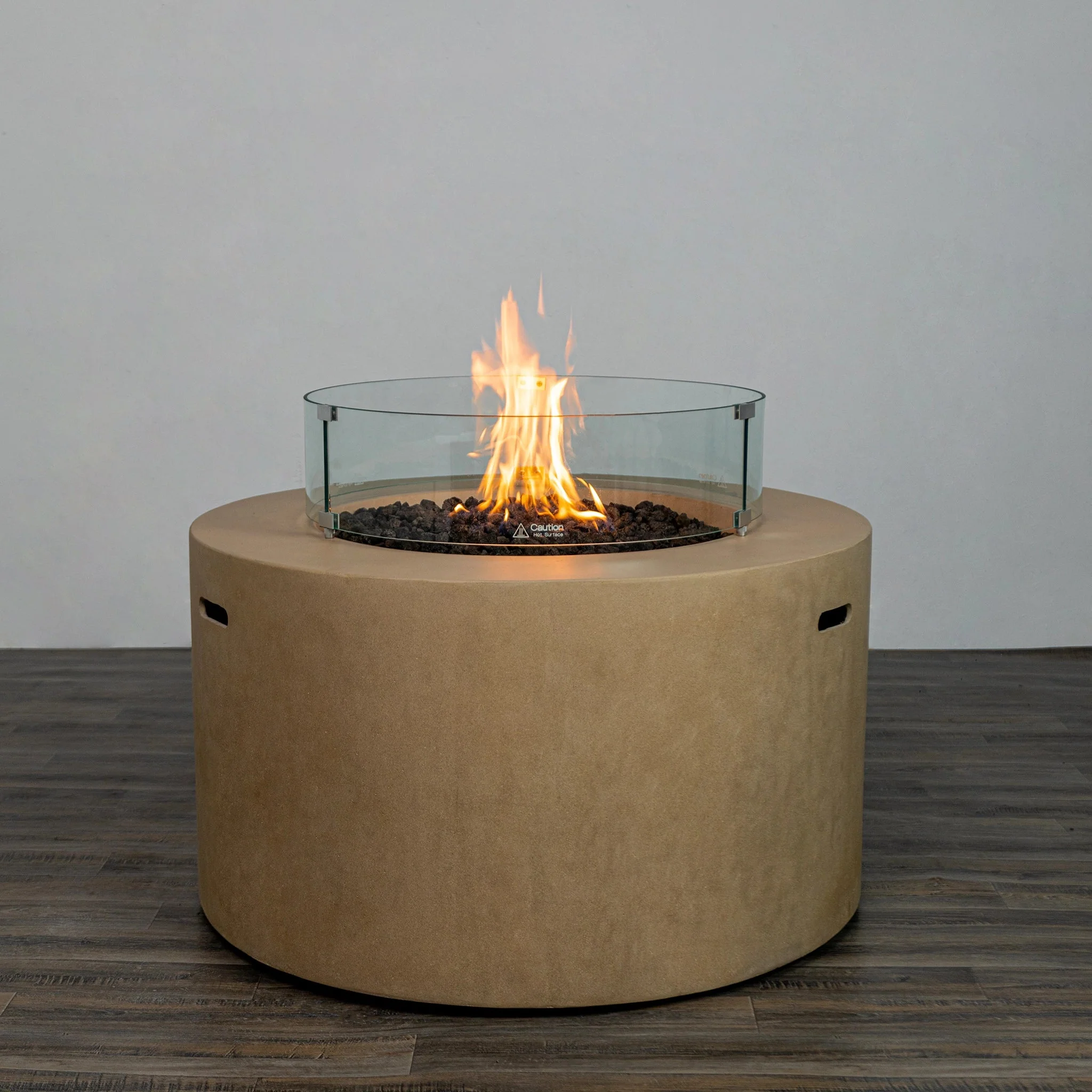 42" Round Beton Concrete (GFRC) Gas Fire Pit with Hidden Propane Tank by Starfire Designs - Image 15