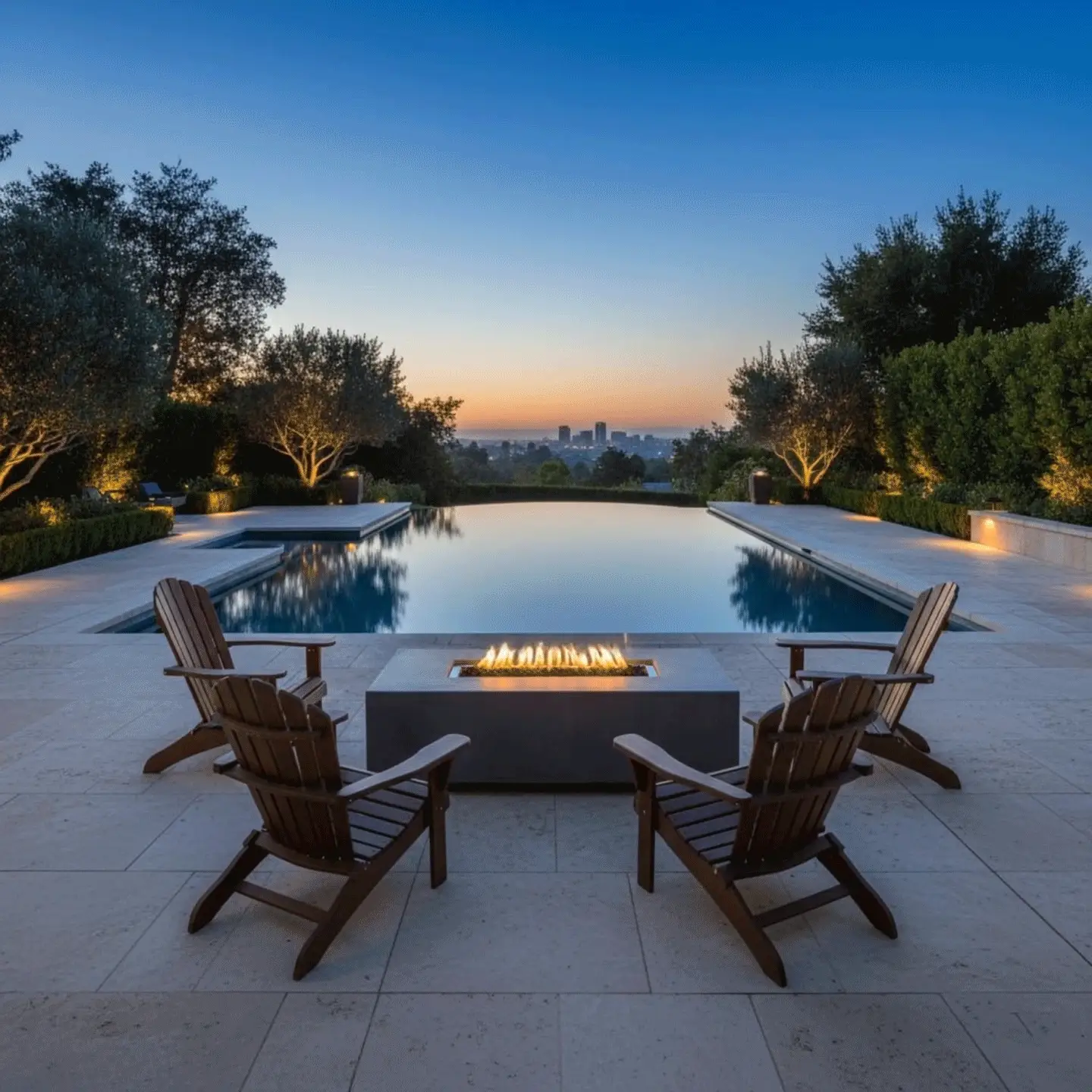 55" Rectangle Beton Concrete (GFRC) Natural Gas Fire Pit - Natural Gray by Starfire Designs - Image 6