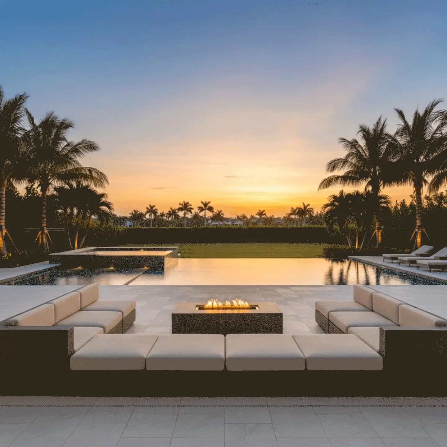 55" Rectangle Beton Concrete (GFRC) Natural Gas Fire Pit - Natural Gray by Starfire Designs - Image 7