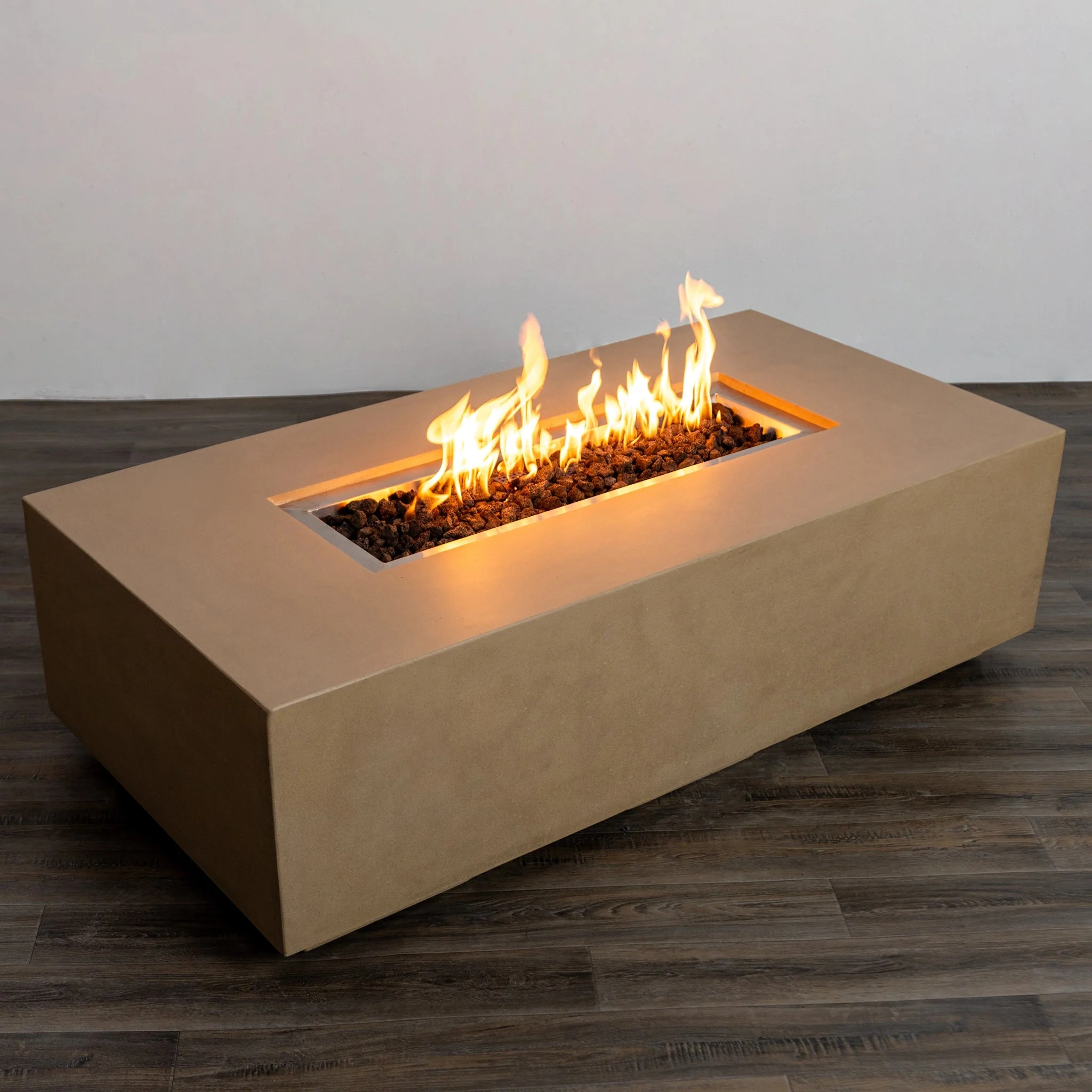 55" Rectangle Beton Concrete (GRFC) Gas Fire Pit by Starfire Designs - Image 24