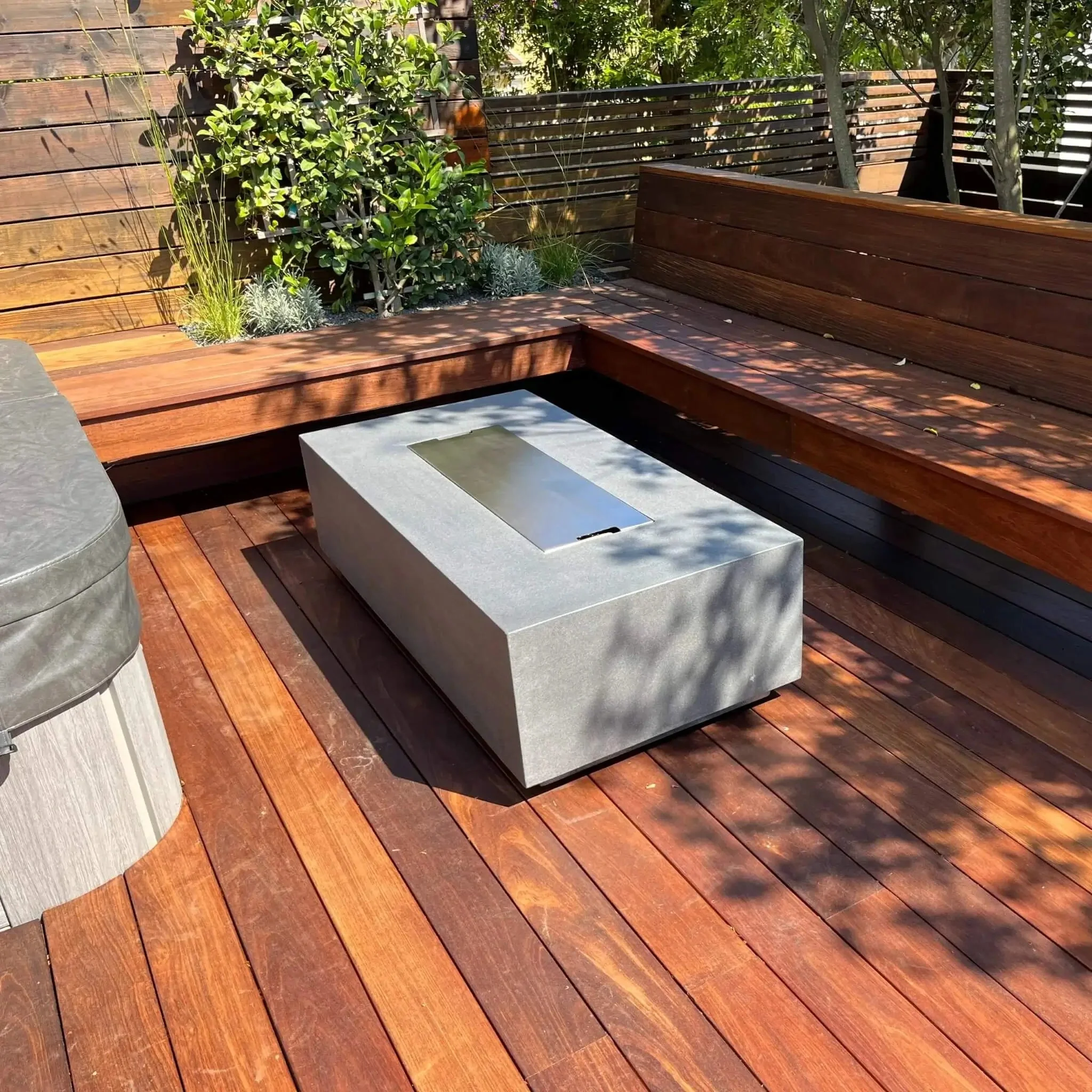 55" Rectangle Beton Concrete (GRFC) Gas Fire Pit by Starfire Designs - Image 3