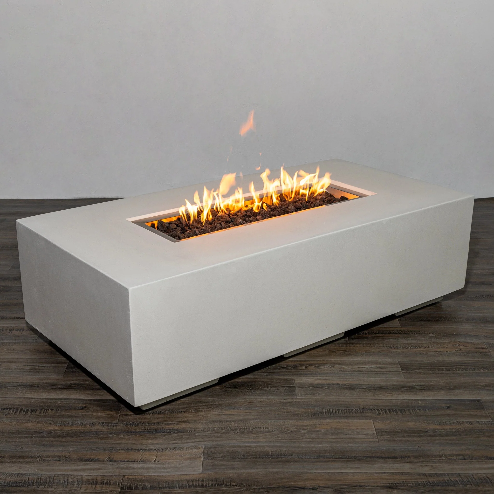 55" Rectangle Beton Concrete (GRFC) Gas Fire Pit by Starfire Designs - Image 34
