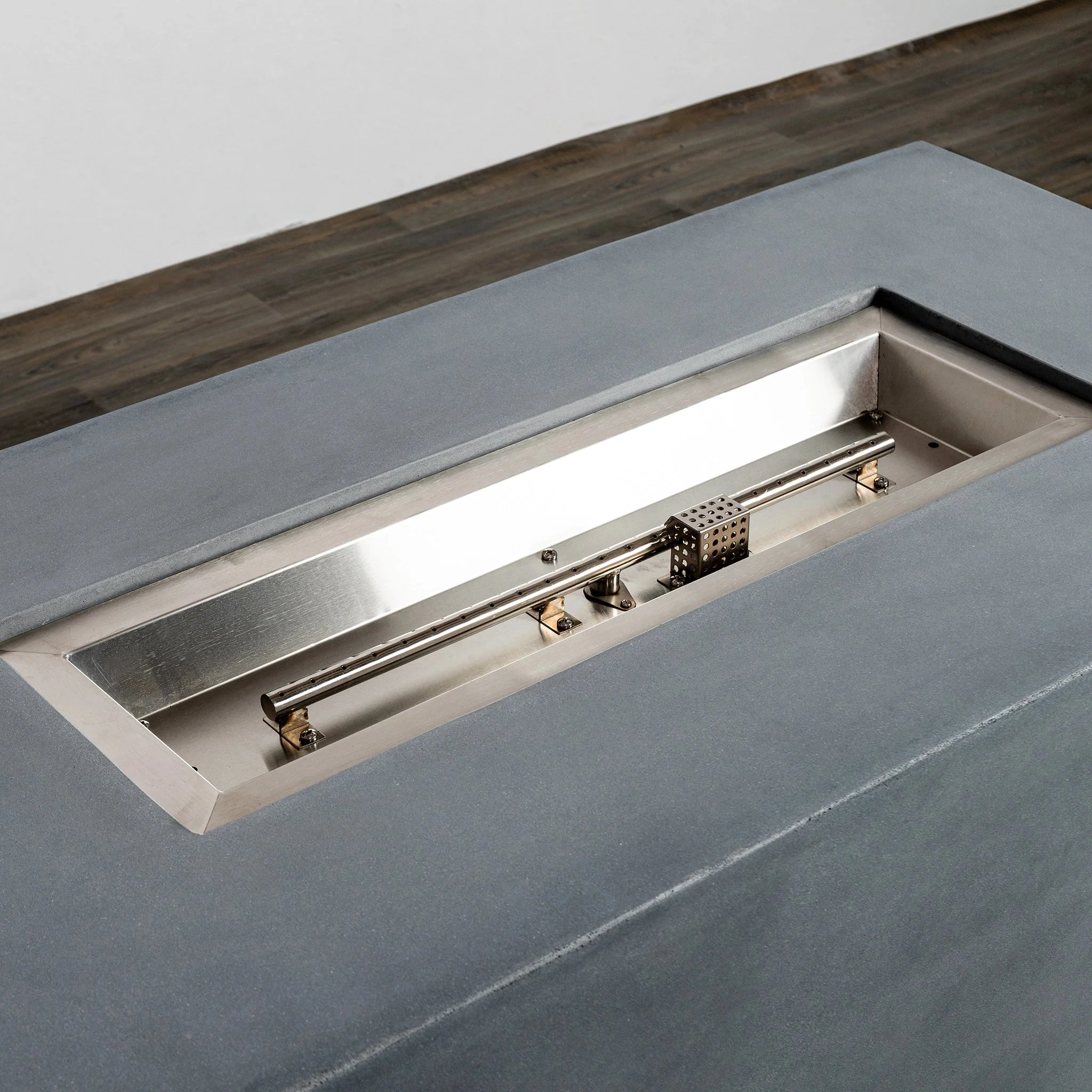 55" Rectangle Beton Concrete (GFRC) Gas Fire Pit with Hidden Propane Tank by Starfire Designs - Image 12