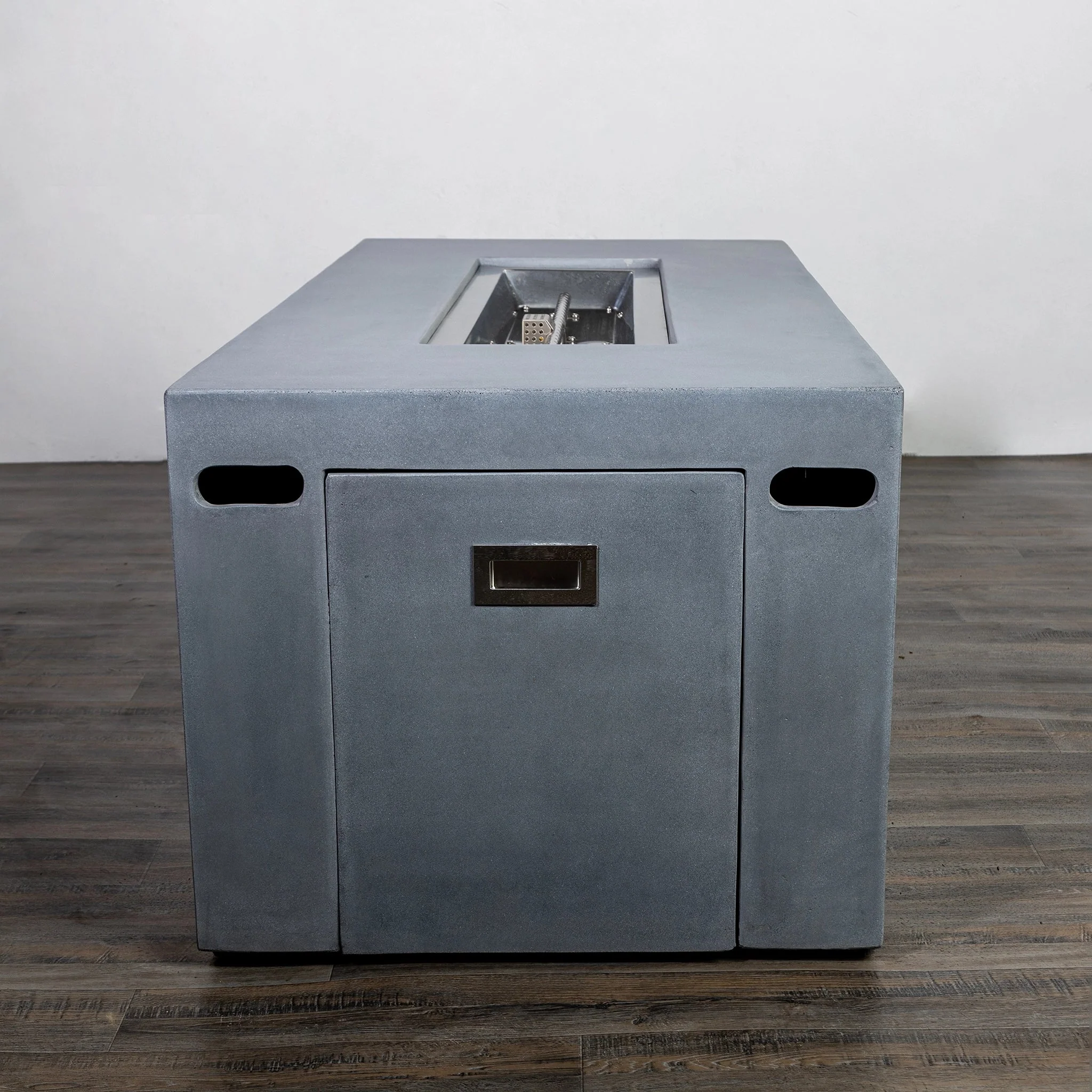 55" Rectangle Beton Concrete (GFRC) Gas Fire Pit with Hidden Propane Tank by Starfire Designs - Image 14