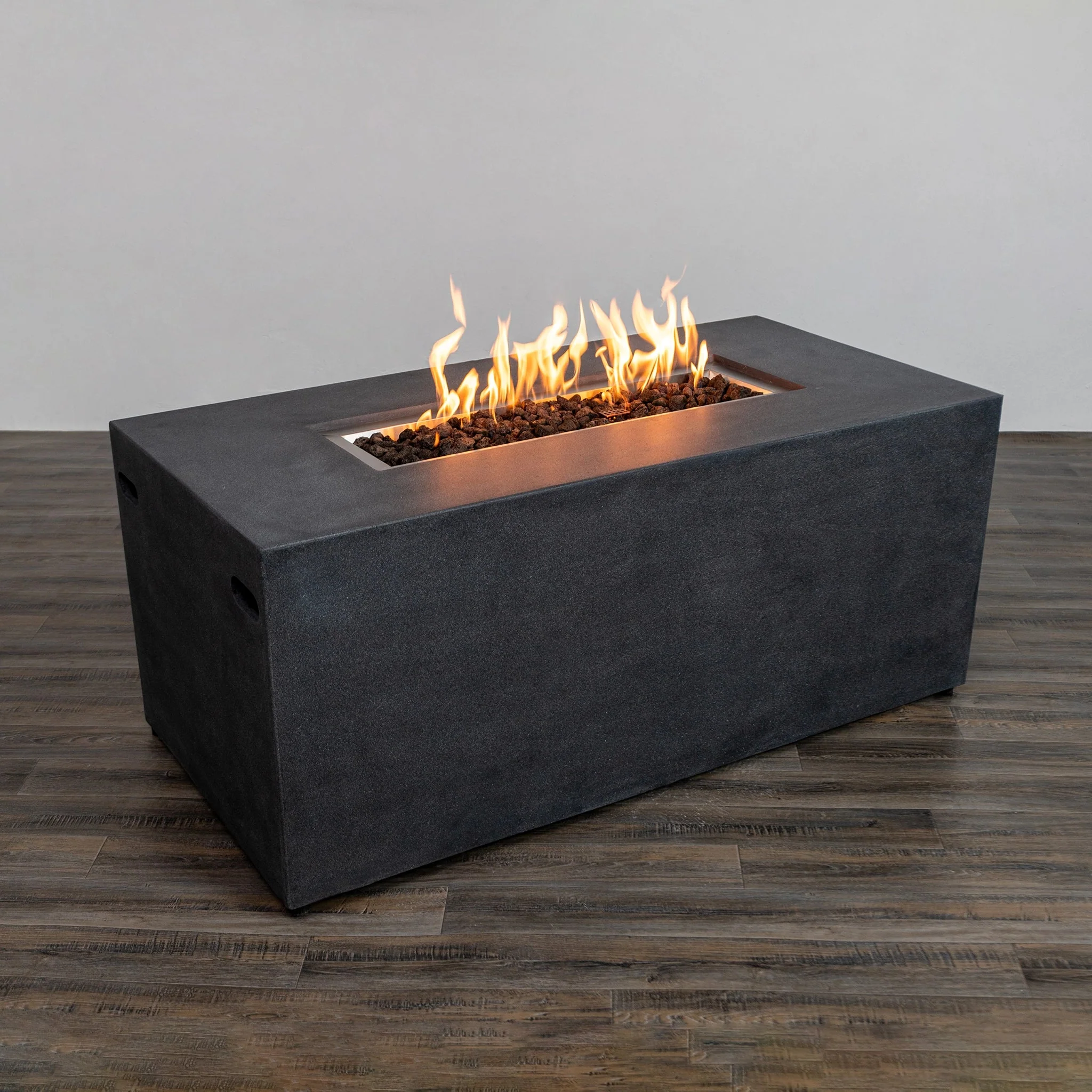 55" Rectangle Beton Concrete (GFRC) Gas Fire Pit with Hidden Propane Tank by Starfire Designs - Image 18