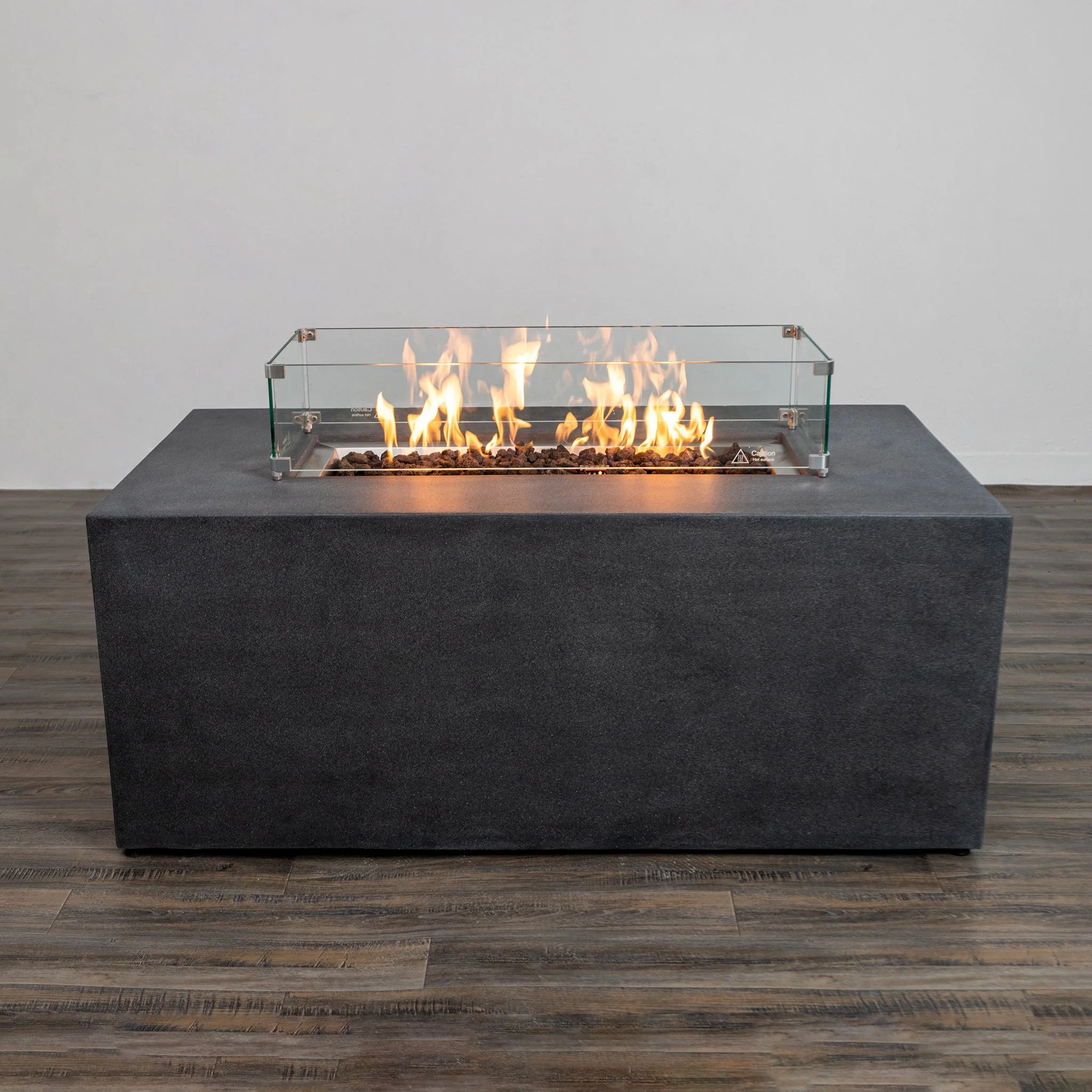 55" Rectangle Beton Concrete (GFRC) Gas Fire Pit with Hidden Propane Tank by Starfire Designs - Image 19