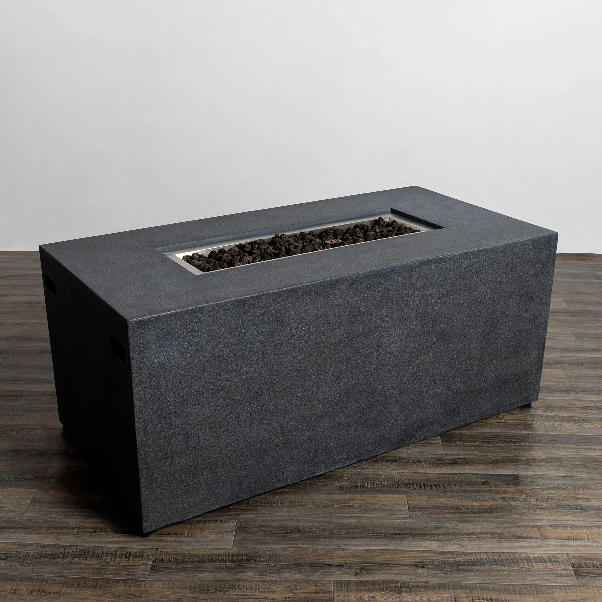 55" Rectangle Beton Concrete (GFRC) Gas Fire Pit with Hidden Propane Tank by Starfire Designs - Image 20