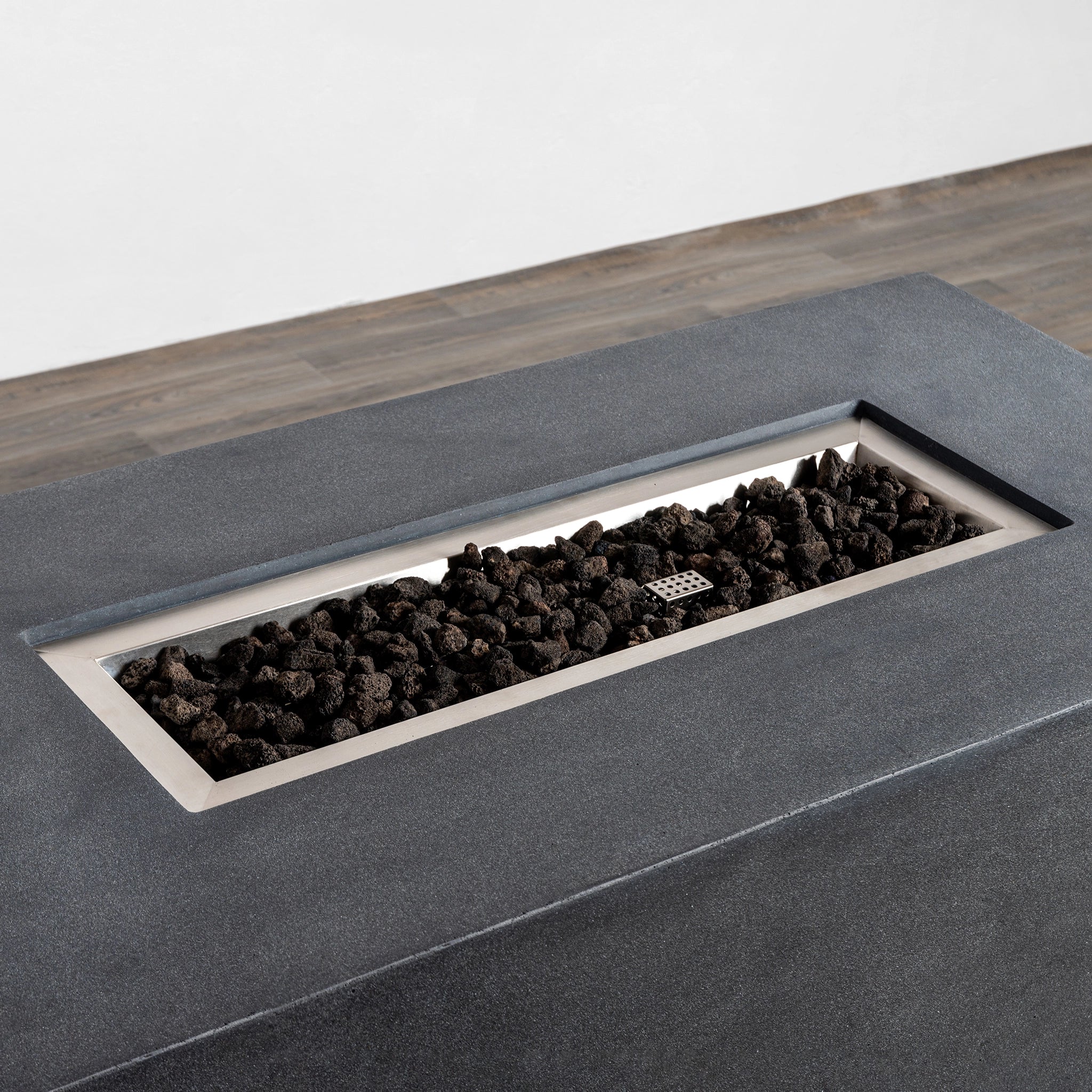 55" Rectangle Beton Concrete (GFRC) Gas Fire Pit with Hidden Propane Tank by Starfire Designs - Image 21