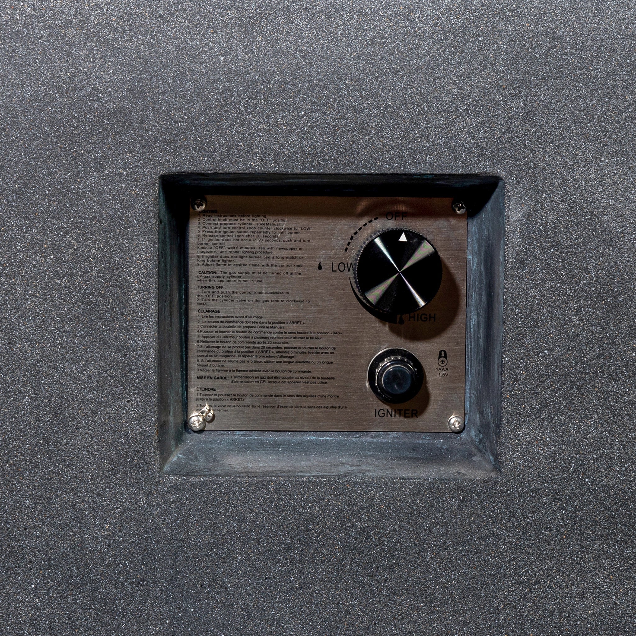 55" Rectangle Beton Concrete (GFRC) Gas Fire Pit with Hidden Propane Tank by Starfire Designs - Image 26