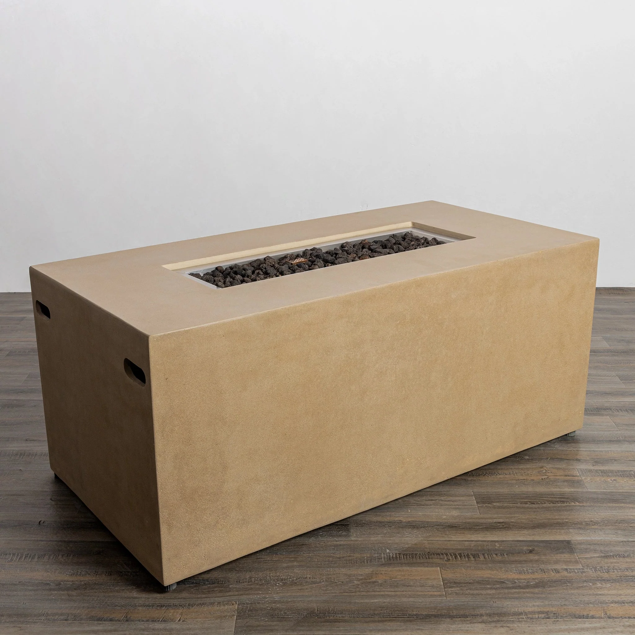 55" Rectangle Beton Concrete (GFRC) Gas Fire Pit with Hidden Propane Tank by Starfire Designs - Image 30