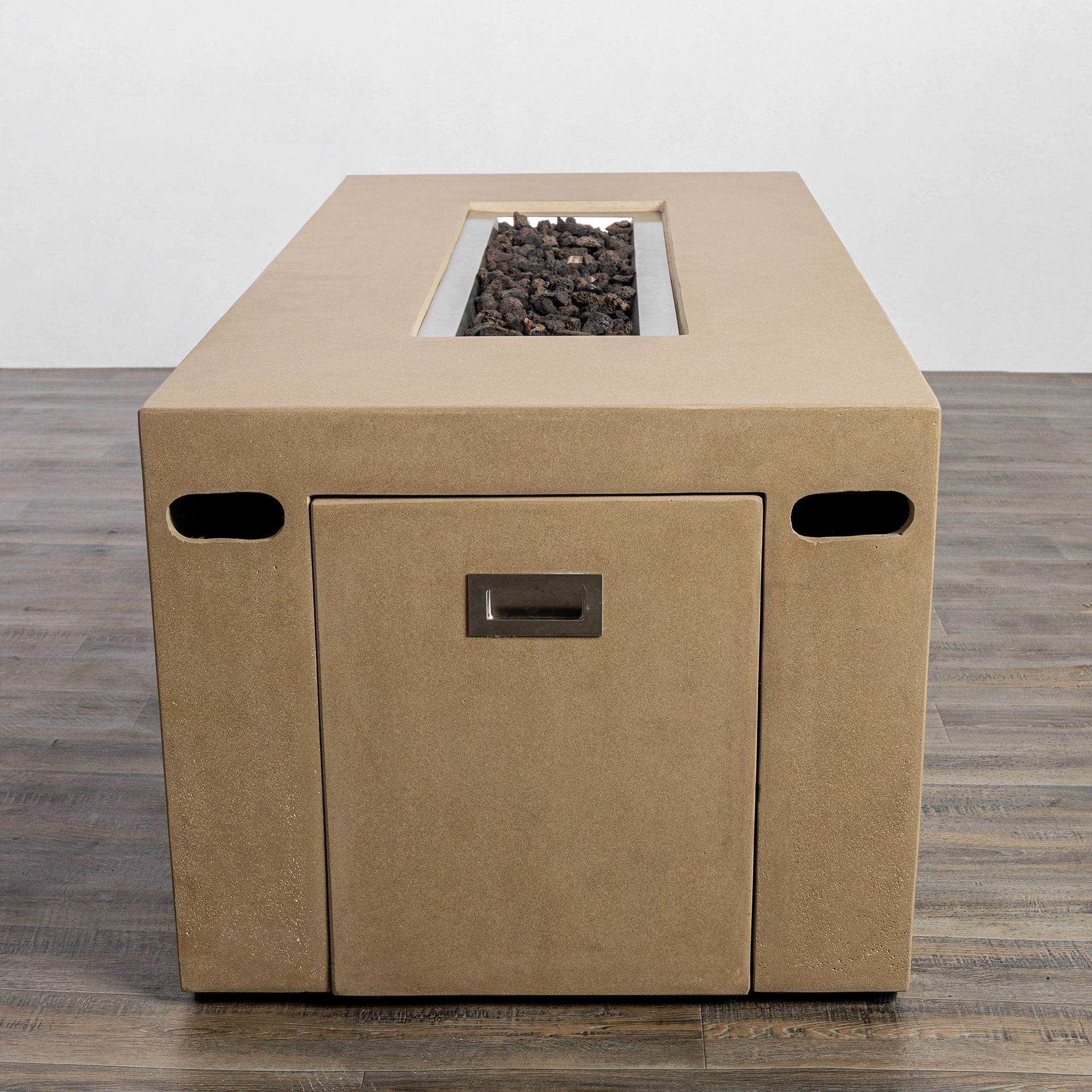 55" Rectangle Beton Concrete (GFRC) Gas Fire Pit with Hidden Propane Tank by Starfire Designs - Image 34