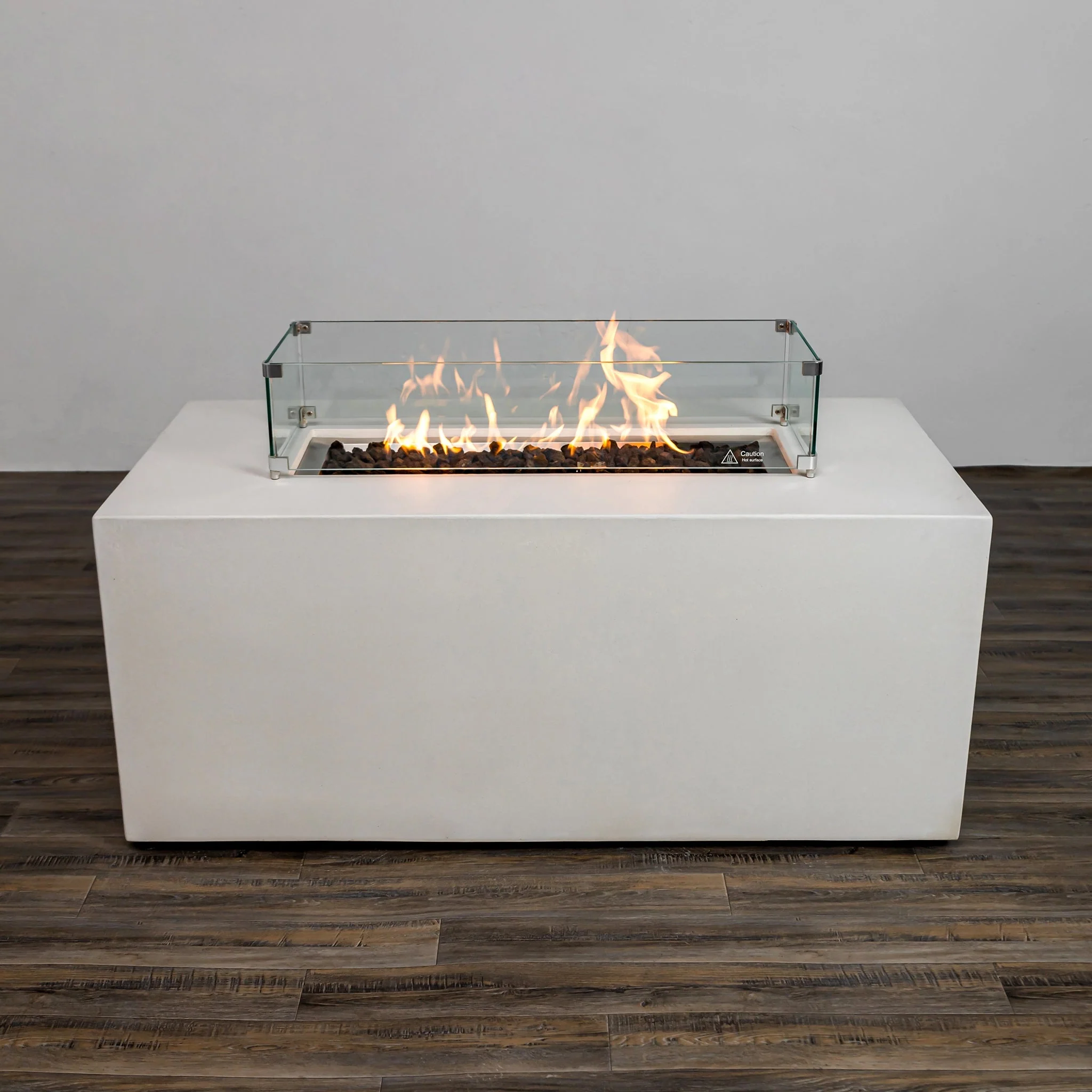 55" Rectangle Beton Concrete (GFRC) Gas Fire Pit with Hidden Propane Tank by Starfire Designs - Image 39