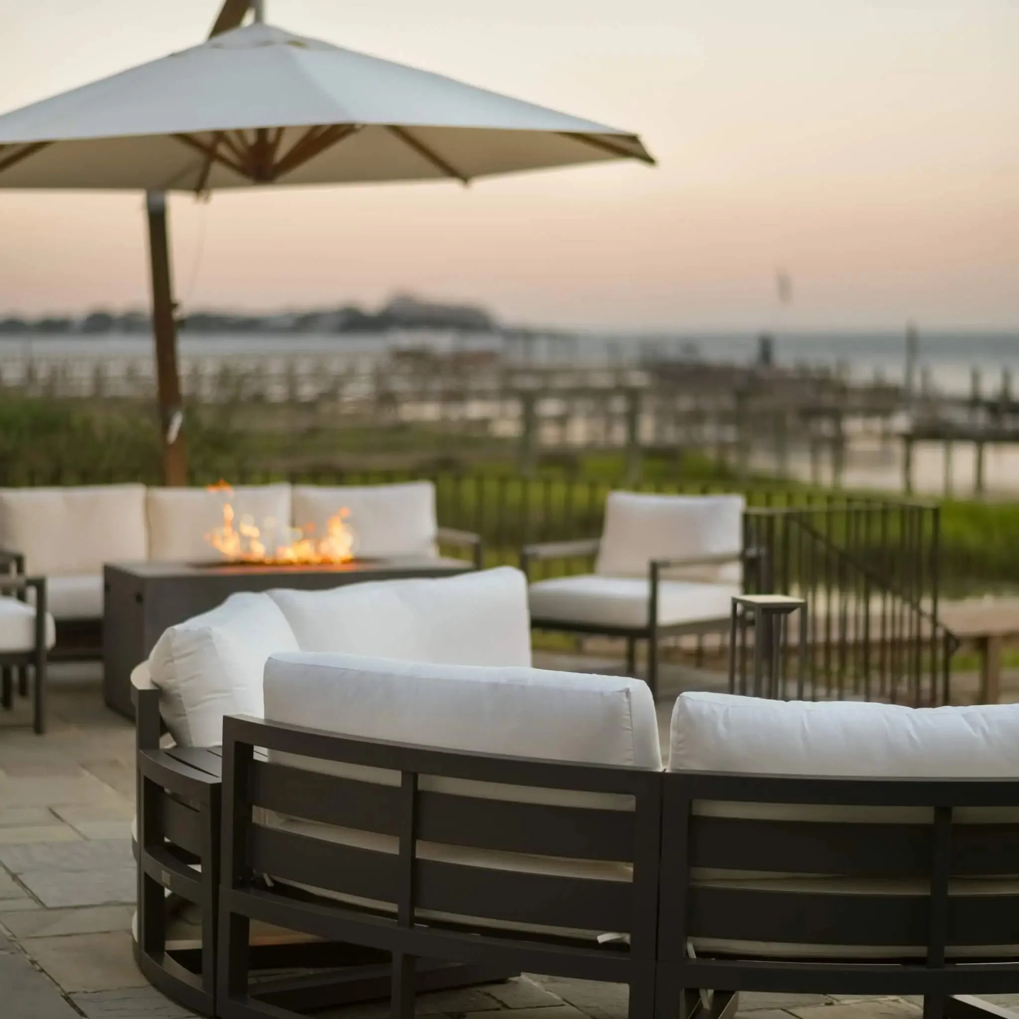 55" Rectangle Beton Concrete (GFRC) Gas Fire Pit with Hidden Propane Tank by Starfire Designs - Image 5