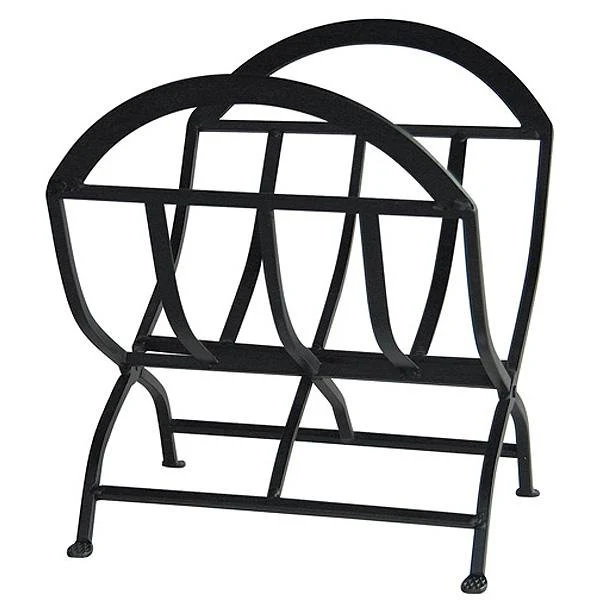 Black Wrought Iron Log Rack 15"x22"