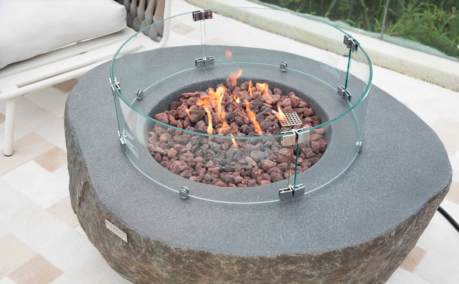 43" x 35" Boulder Fire Pit by Elementi - Image 13