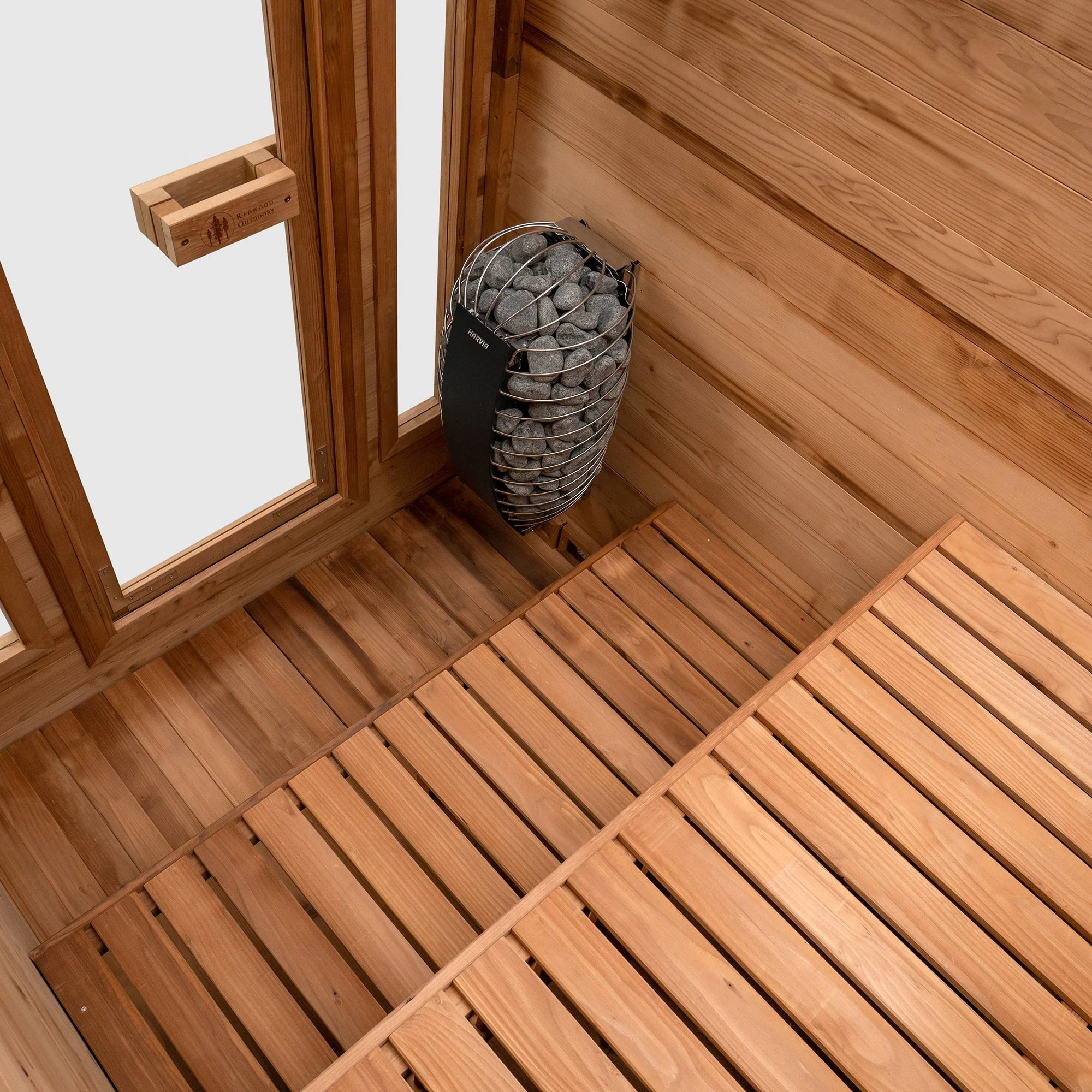 Cabin Outdoor Sauna - 4 Person w/ Harvia KIP 8kW Heater - Image 10