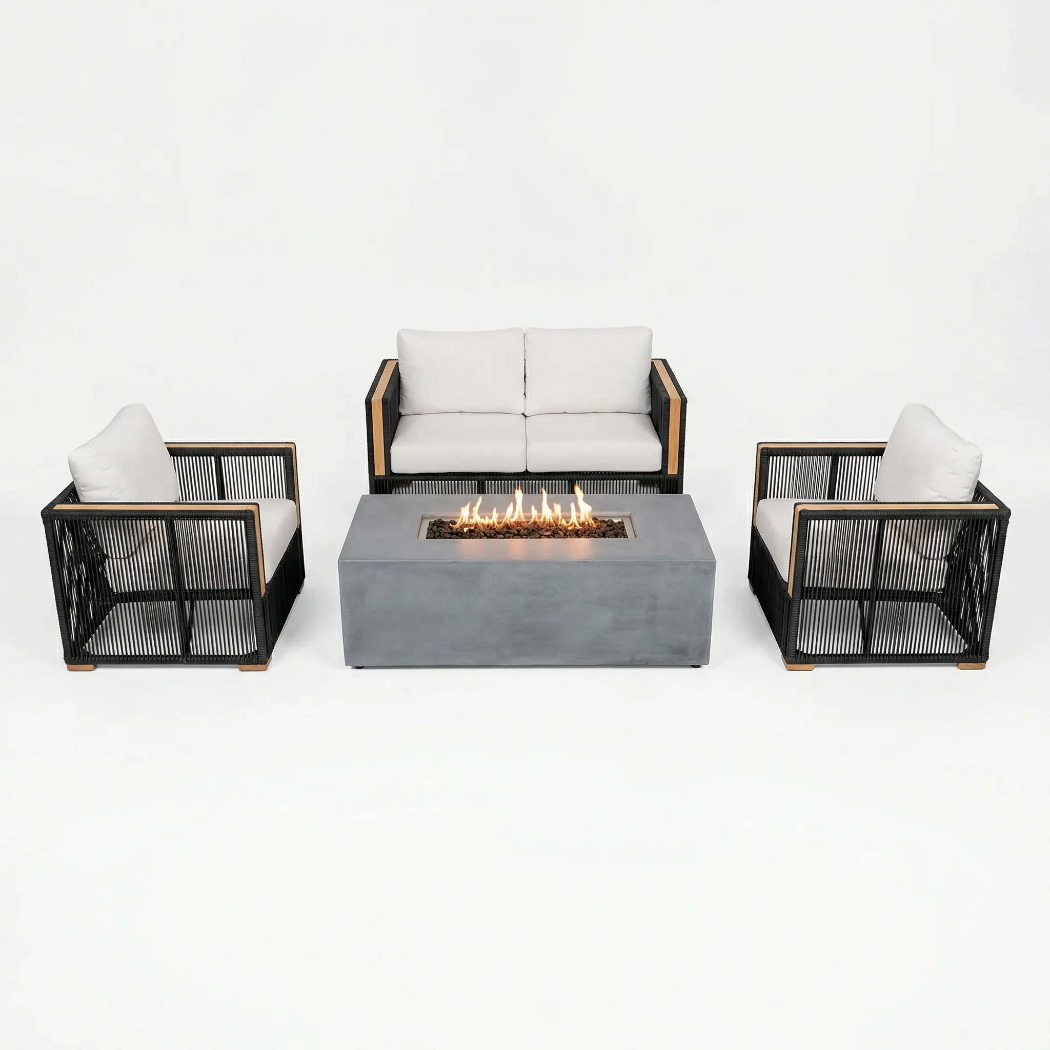 Campo 4-Piece Deep Seating Loveseat Set with Fire Pit - Image 6