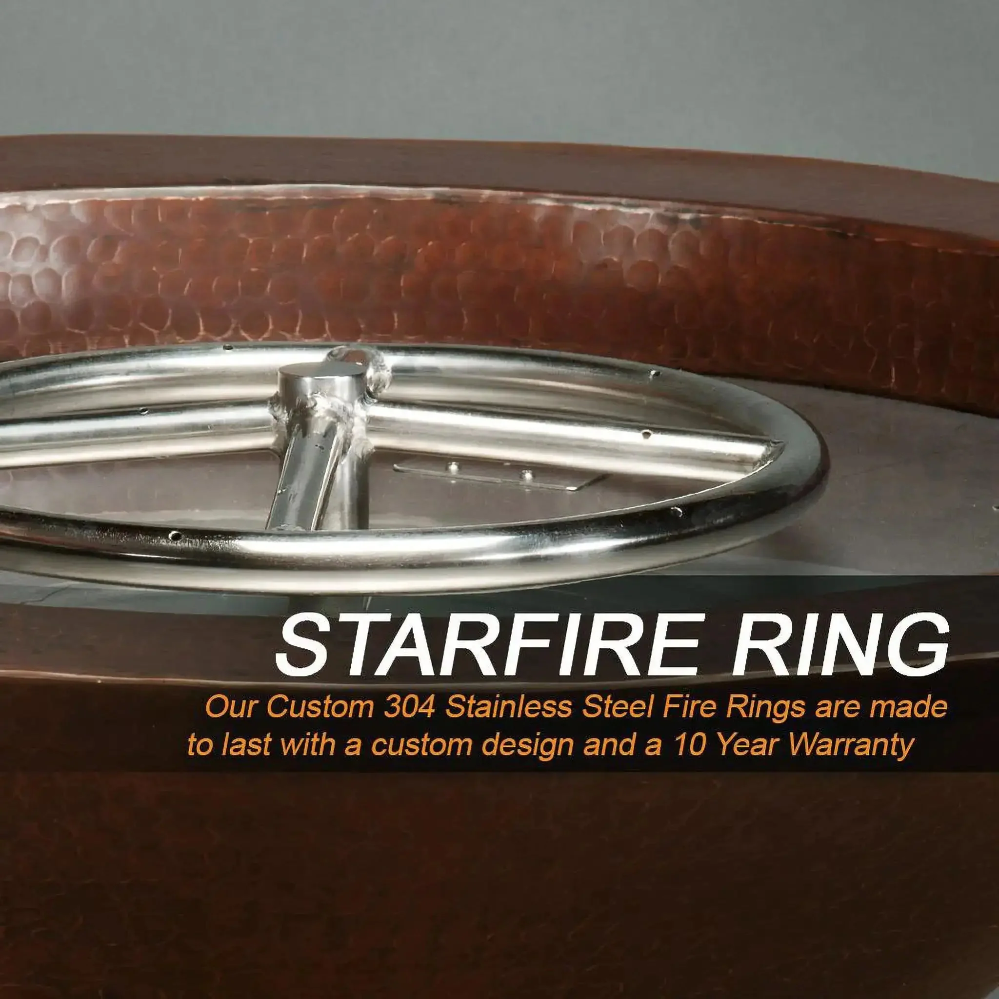 31" Round Cono Moreno Copper Fire and Water Bowl - MORENO-CONO-FW-3110 by Starfire Designs - Image 4