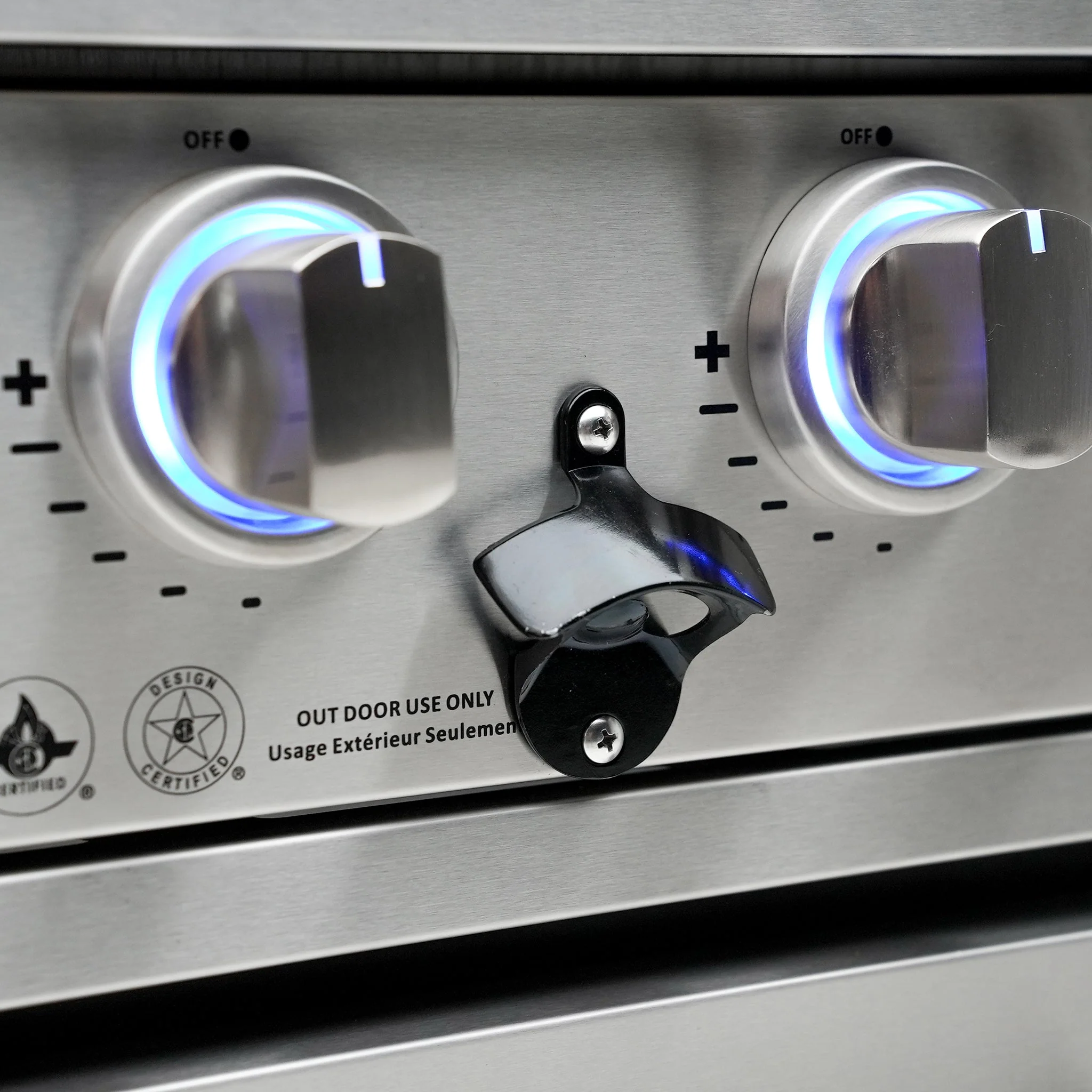 Deluxe 6-Burner 90 Degree Corner with Beverage Center and Fridge Cabinet Stainless Steel Propane Gas BBQ Island Grill - MAi805-D90BEVFC by Mont Alpi - Image 11