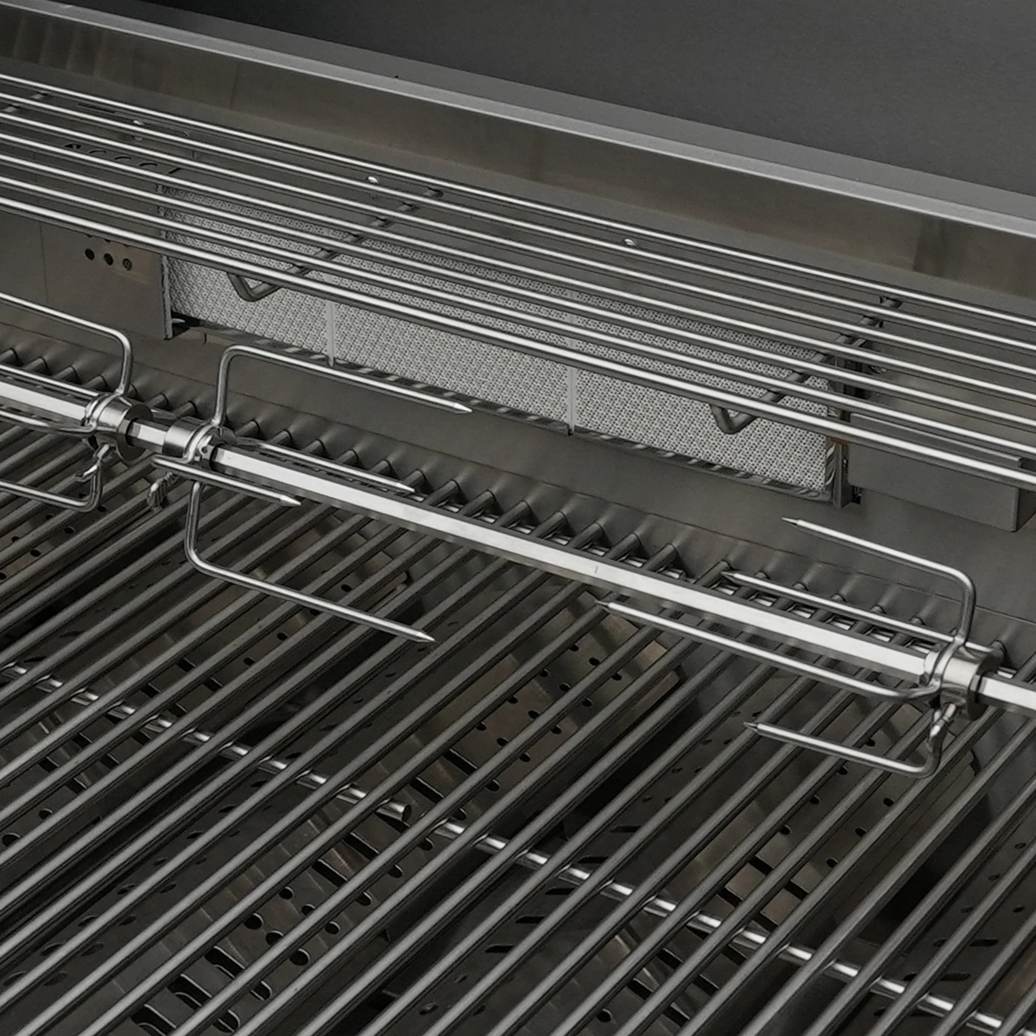 Deluxe 6-Burner 90 Degree Corner with Side Burner and Rotisserie Kit Black Stainless Steel Propane Gas BBQ Island Grill - MAi805-BSS90C by Mont Alpi - Image 5
