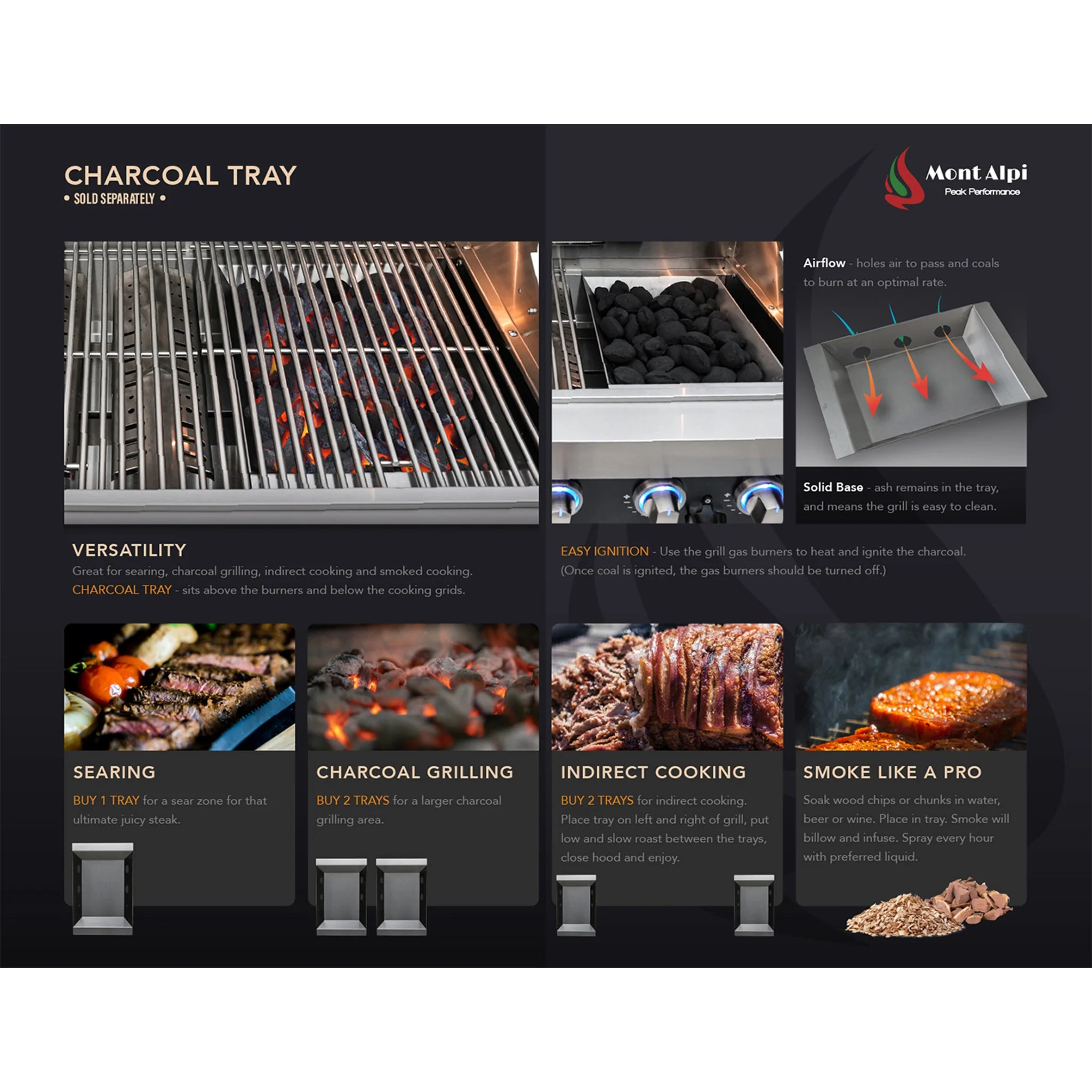 Deluxe 6-Burner 90 Degree Corner with Side Burner and Rotisserie Kit Black Stainless Steel Propane Gas BBQ Island Grill - MAi805-BSS90C by Mont Alpi - Image 9