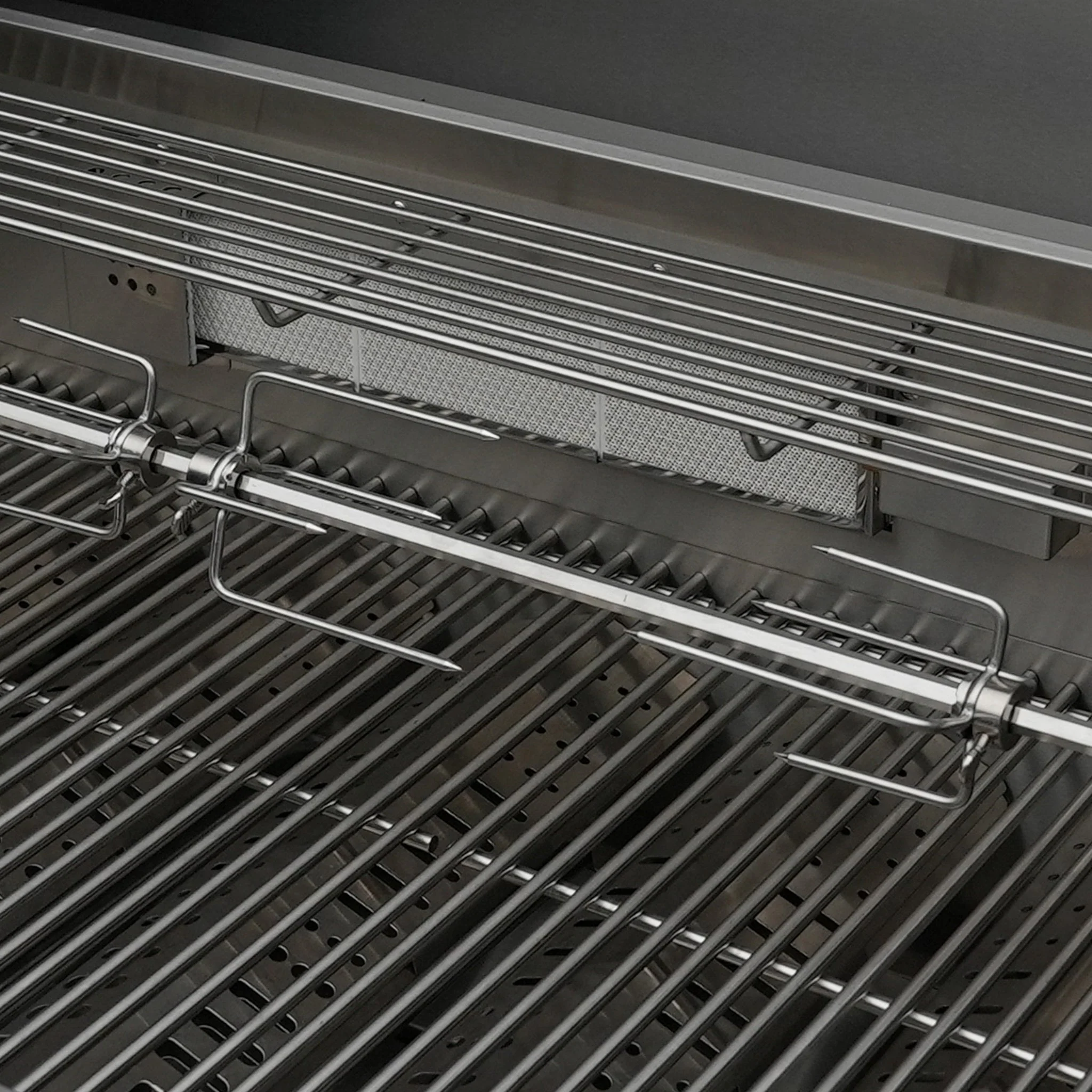 Deluxe 6-Burner with Beverage Center, Side Burner and Rotisserie Kit Black Stainless Steel Propane Gas BBQ Island Grill - MAi805-BSSBEV by Mont Alpi - Image 8