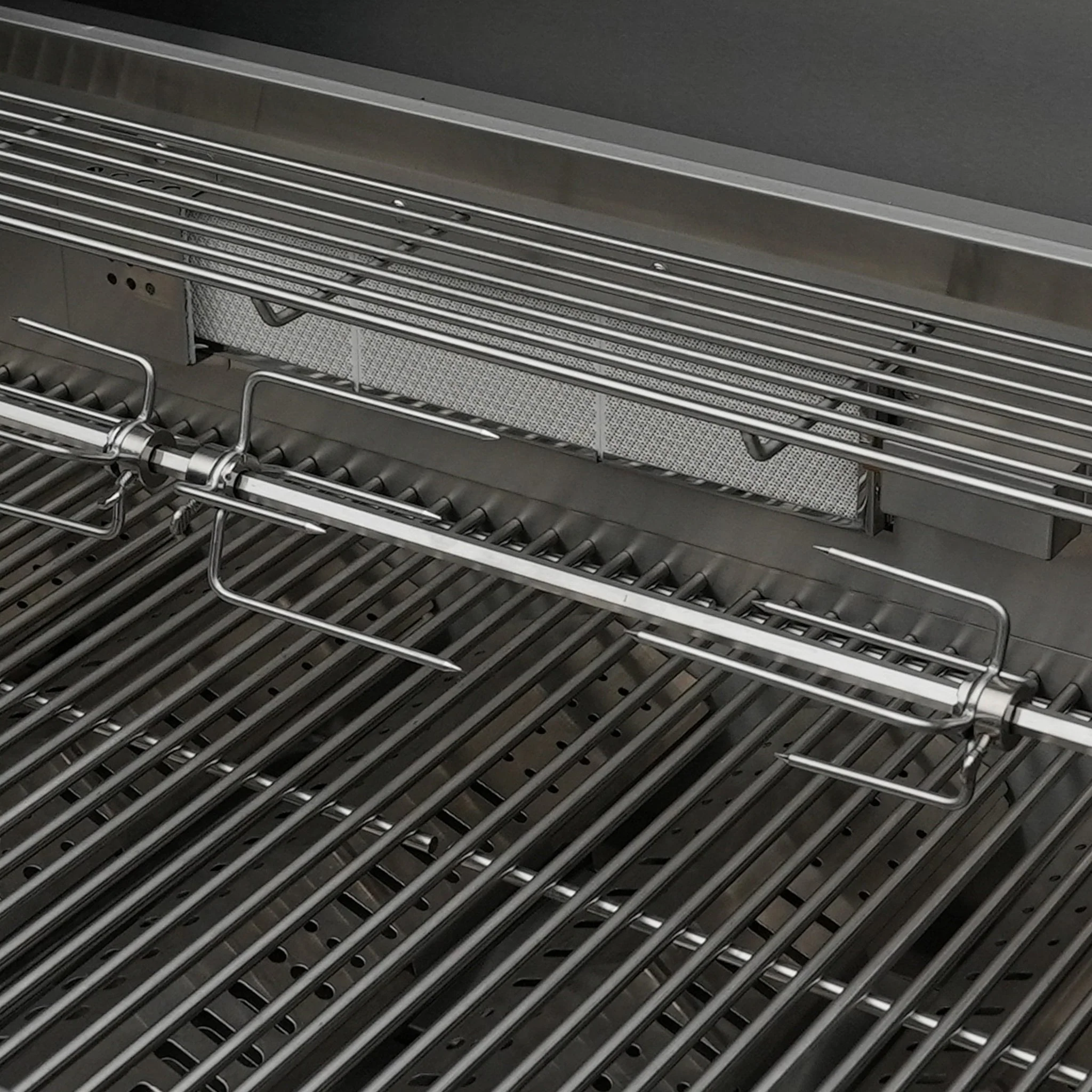 Deluxe 6-Burner with Refrigerator, Side Burner, and Rotisserie Kit Black Stainless Steel Propane Gas BBQ Island Grill - MAi805-BSSFC by Mont Alpi - Image 8