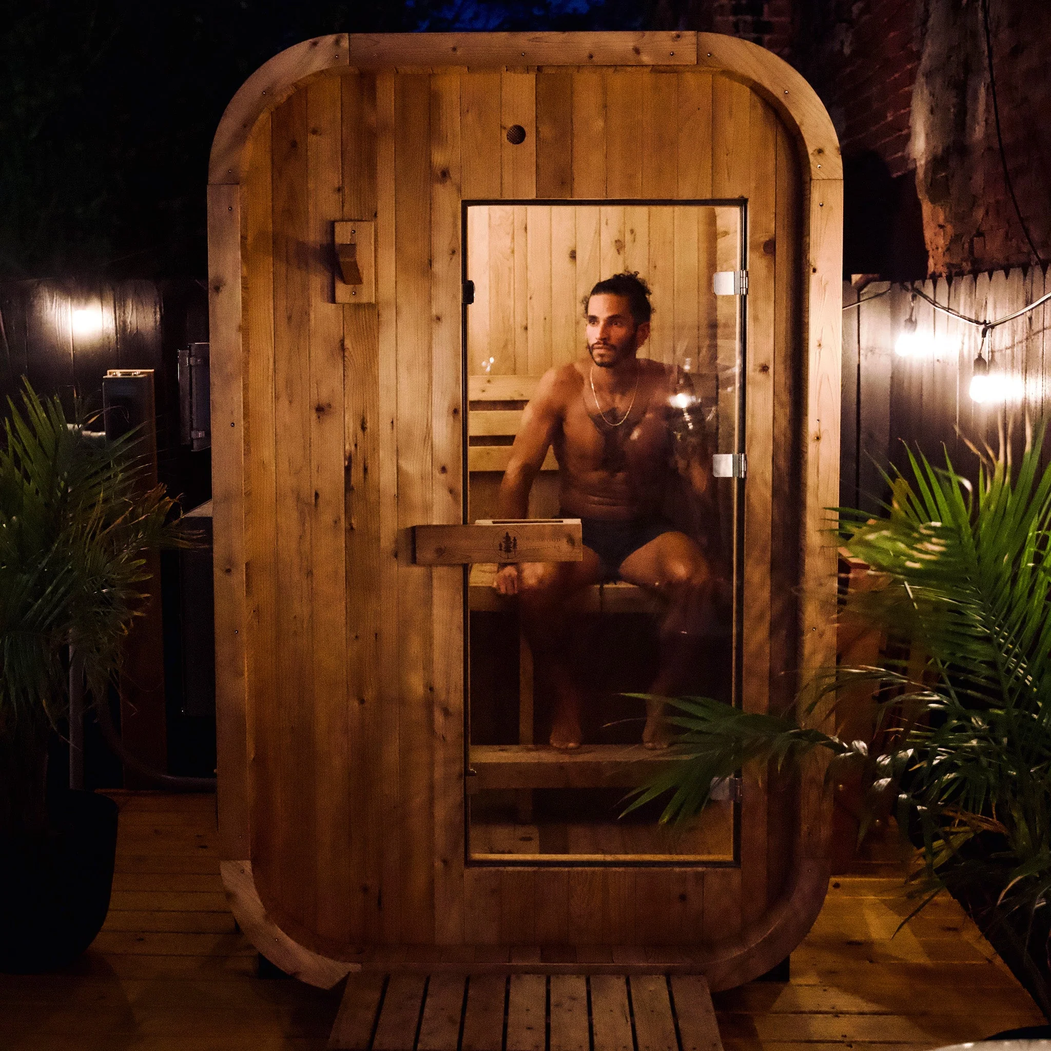 Duo Outdoor Sauna - 2 Person w/ Harvia KIP 8kW Heater - Image 3