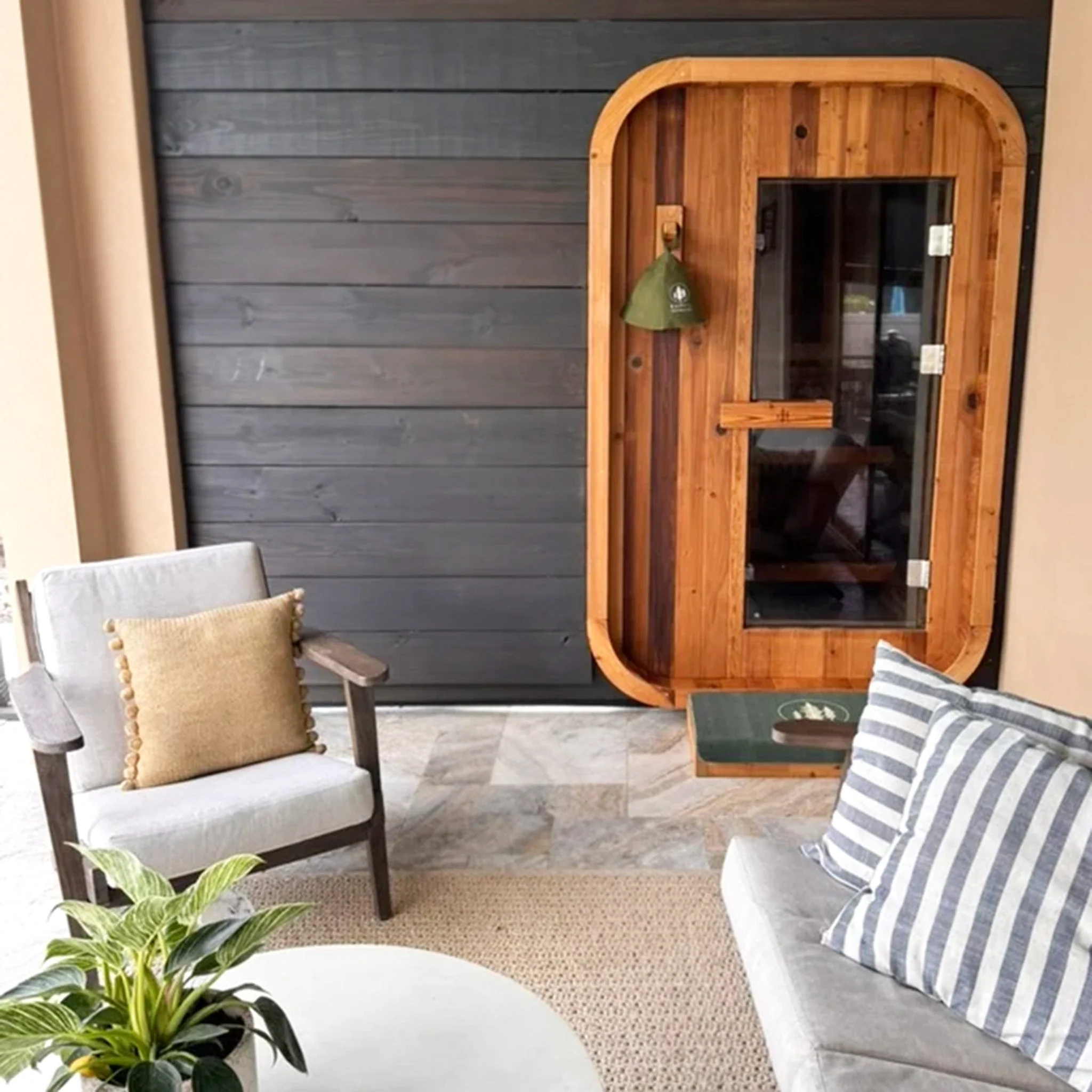 Duo Outdoor Sauna - 2 Person w/ Harvia KIP 8kW Heater - Image 5