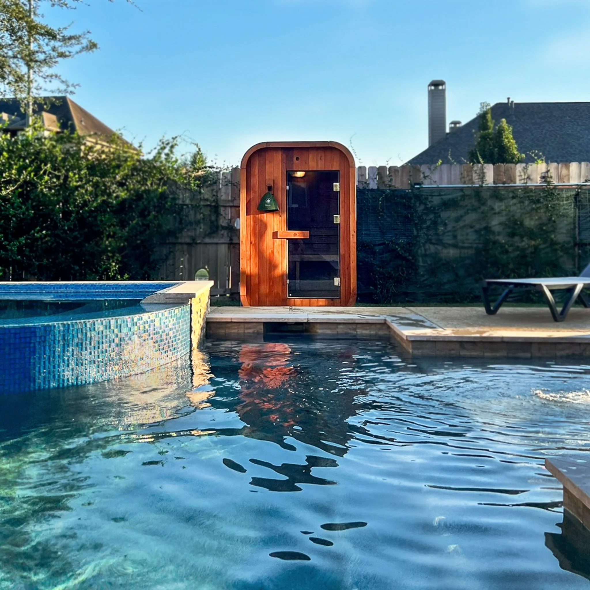 Duo Outdoor Sauna - 2 Person w/ Harvia Spirit Wi-Fi 8kW Heater - Image 4