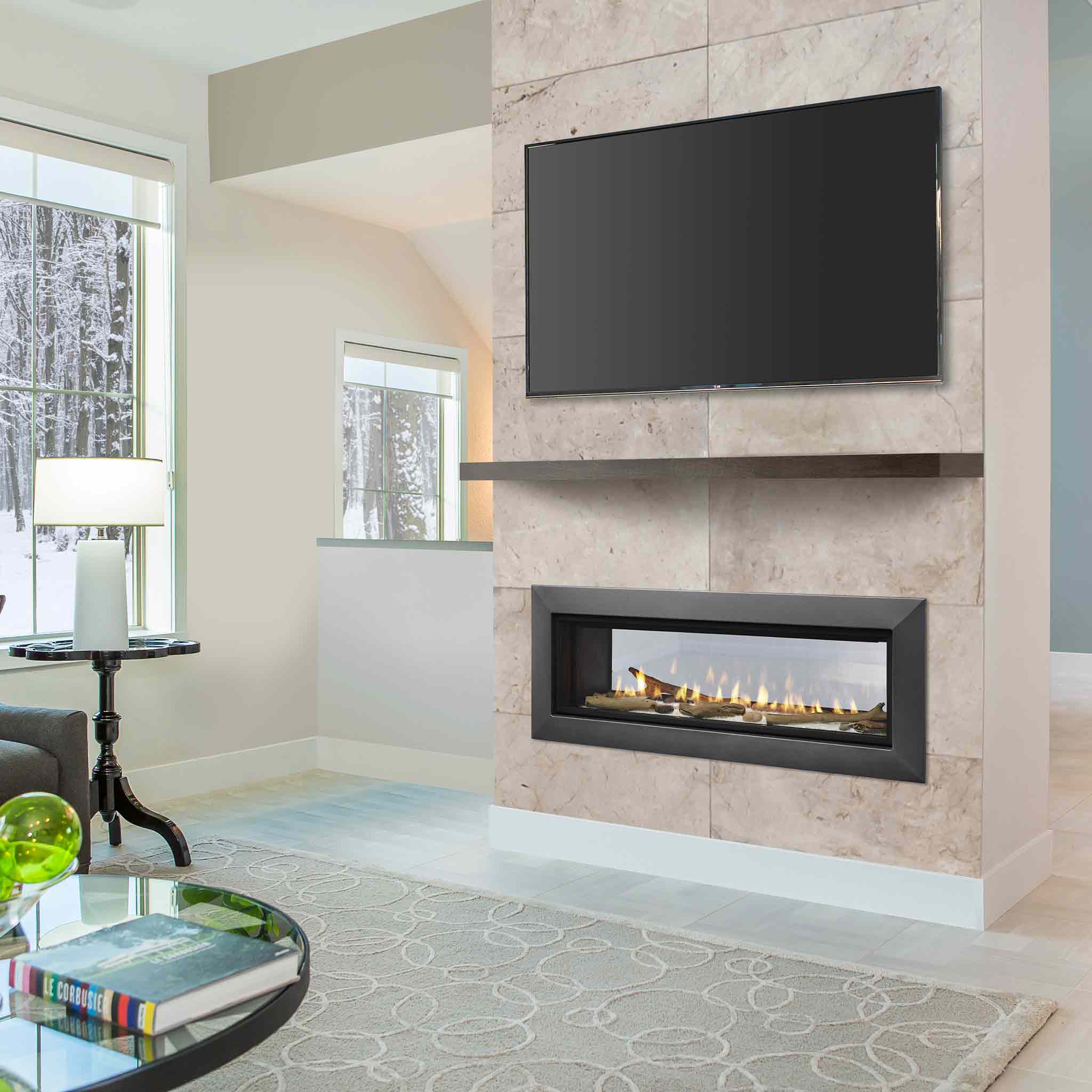Echelon II See-Thru Direct Vent Linear Gas Fireplace - Image 4