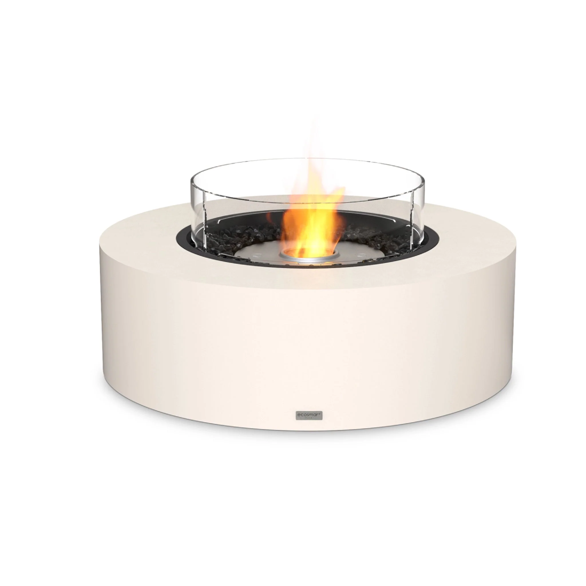 EcoSmart Fire Ark 40 Fire Pit Table - Bone - Stainless Steel Ethanol Burner - Image 8