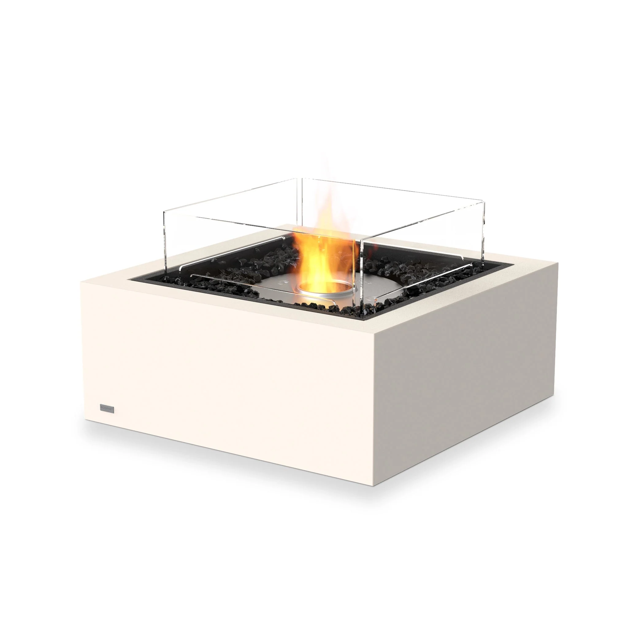 EcoSmart Fire Base 30 Fire Pit Table - Bone - Stainless Steel Ethanol Burner - Image 3