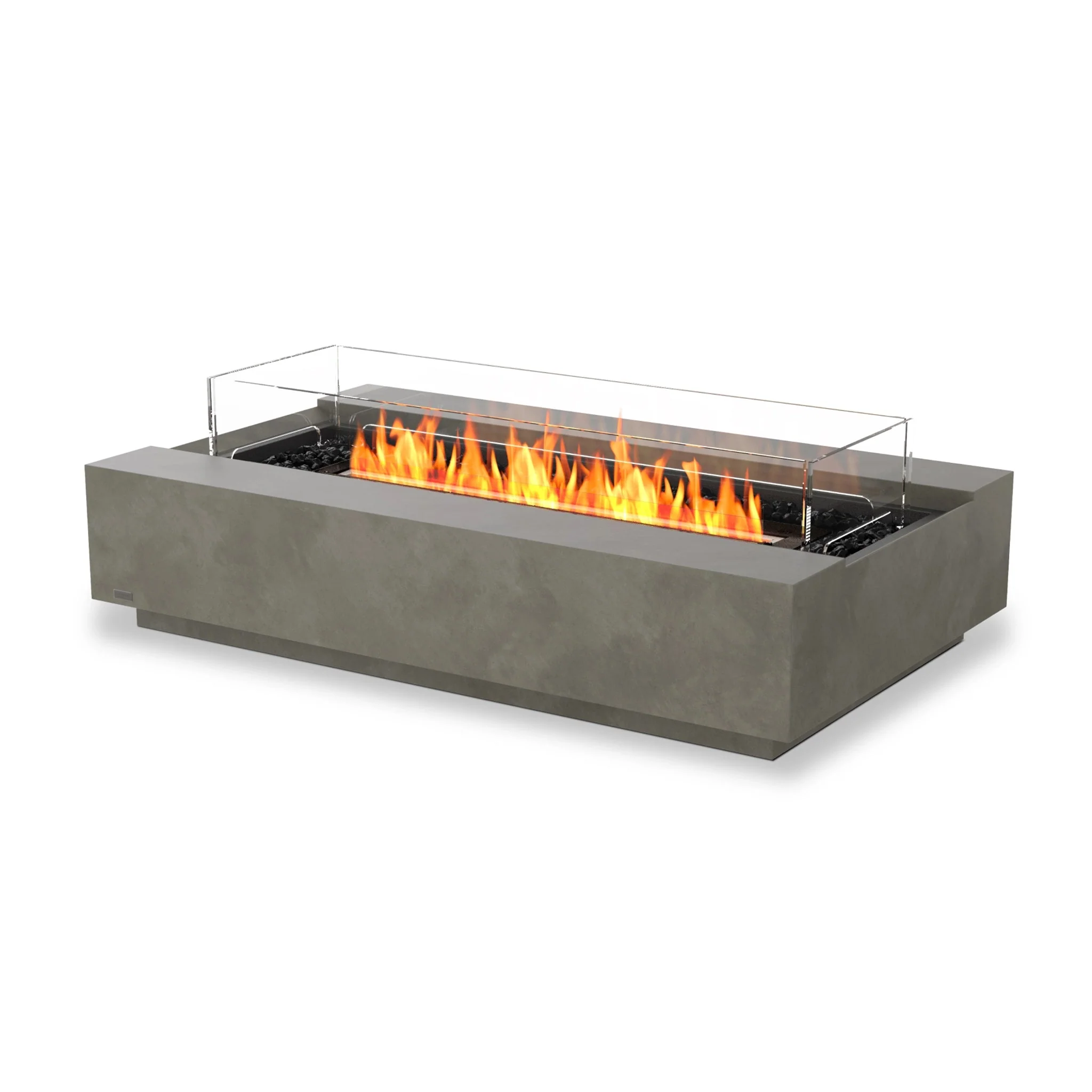 EcoSmart Fire Cosmo 50 Fire Pit Table - Natural - Black Ethanol Burner - Image 7