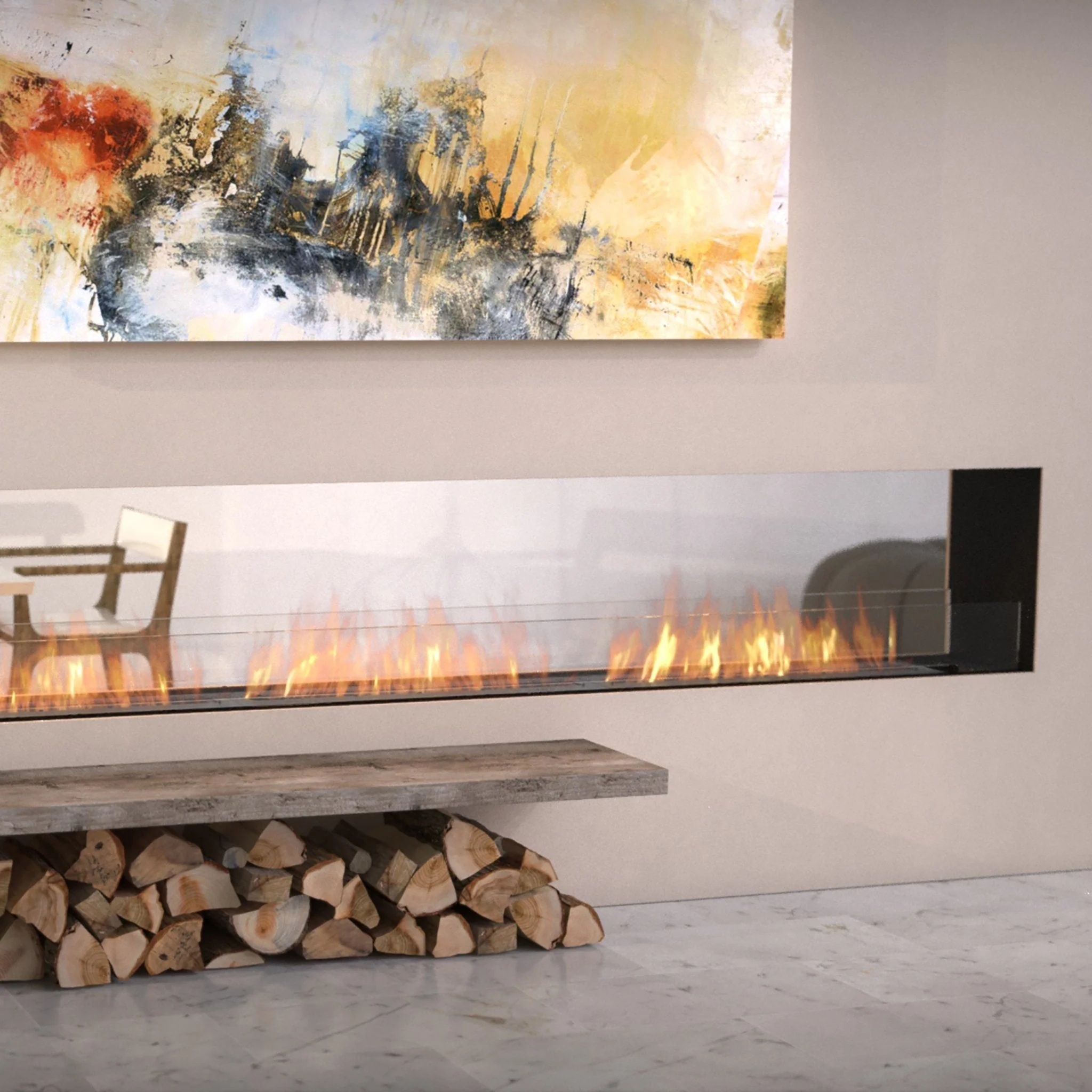 EcoSmart Fire Flex Double Sided Bioethanol Fireplace Insert - Image 25