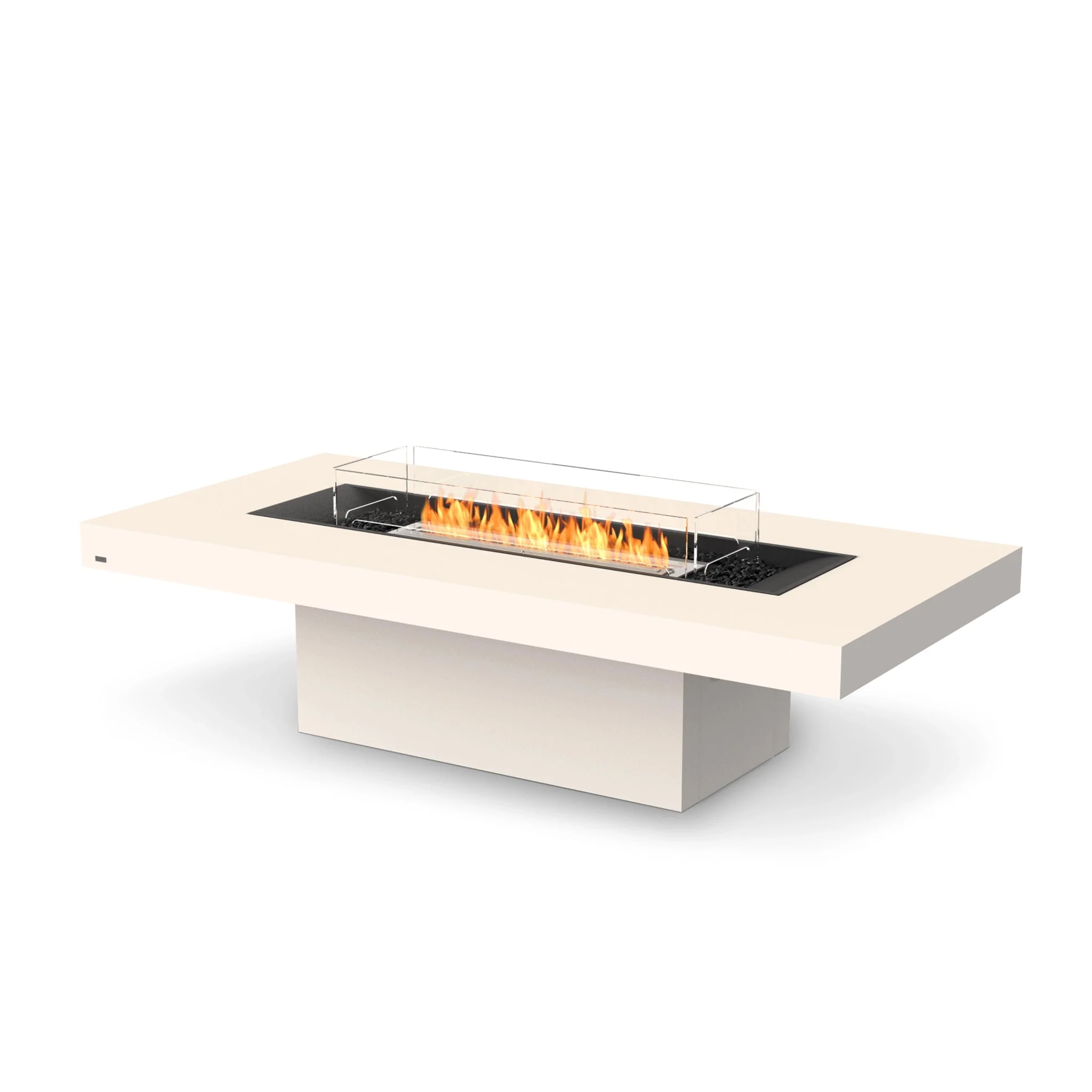 EcoSmart Fire Gin 90 (Chat) Fire Pit Table - Bone - Stainless Steel Ethanol Burner - Image 6