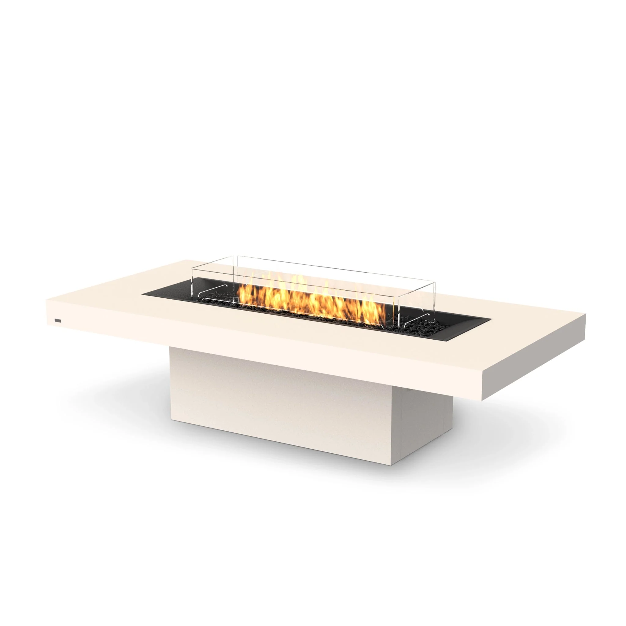 EcoSmart Fire Gin 90 (Chat) Fire Pit Table – Bone – Stainless Steel Gas LP/NG Burner - Image 6
