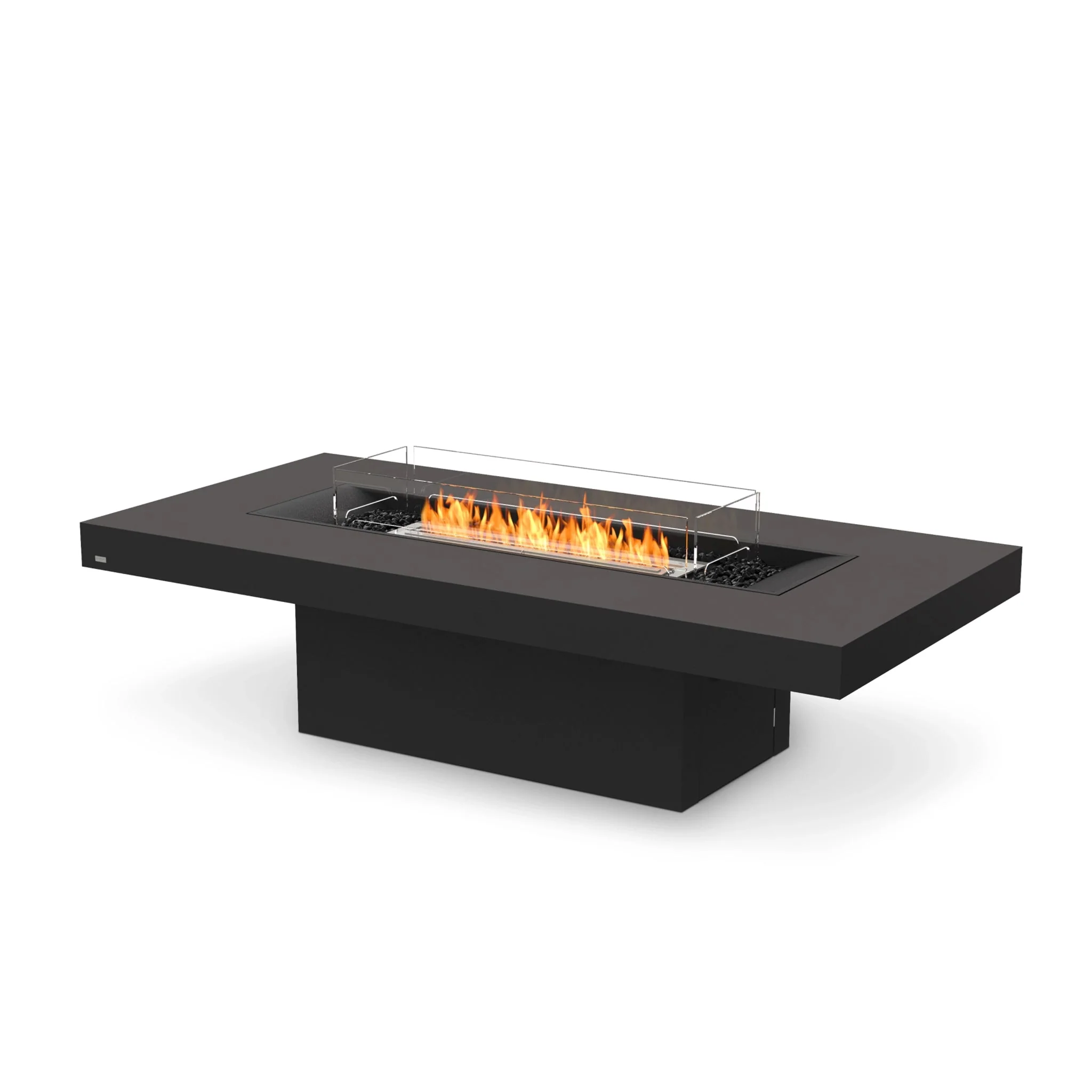 EcoSmart Fire Gin 90 (Chat) Fire Pit Table - Graphite - Stainless Steel Ethanol Burner - Image 6
