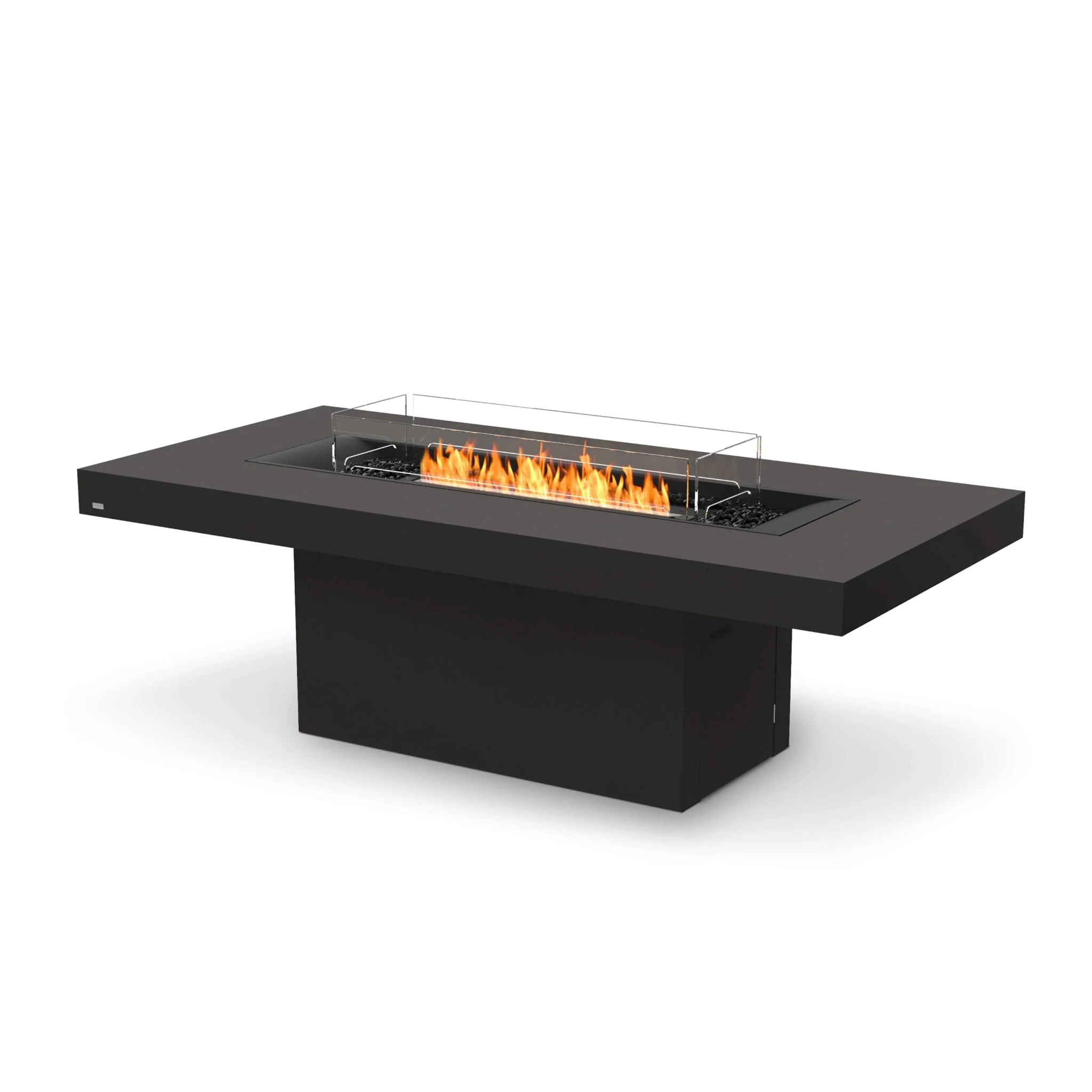 EcoSmart Fire Gin 90 (Dining) Fire Pit Table - Graphite - Black Ethanol Burner - Image 4