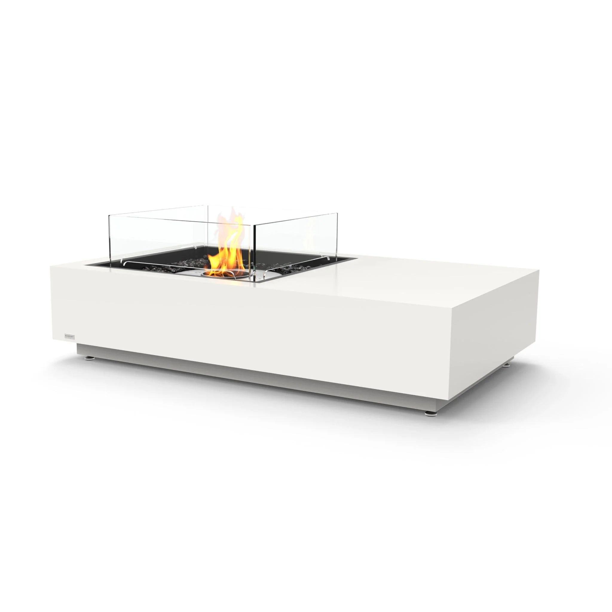 EcoSmart Fire Manhattan 50 Fire Pit Table - Bone - Stainless Steel Ethanol Burner - Image 7