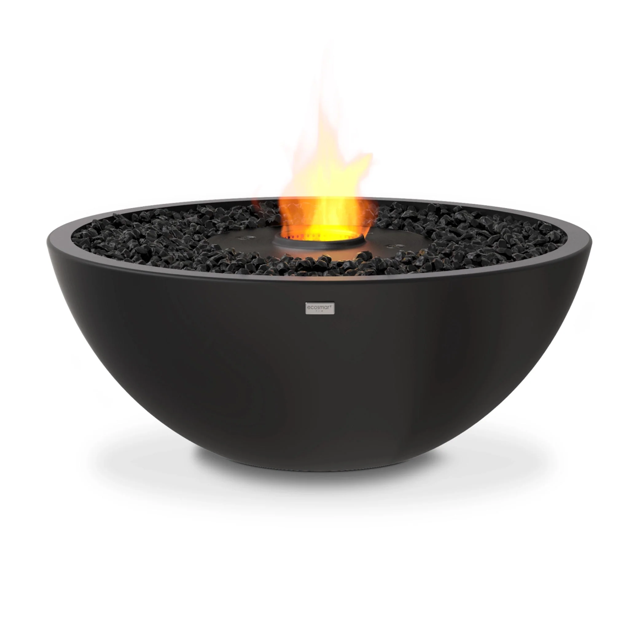 EcoSmart Fire Mix 850 Fire Pit Bowl - Graphite - Black Ethanol Burner