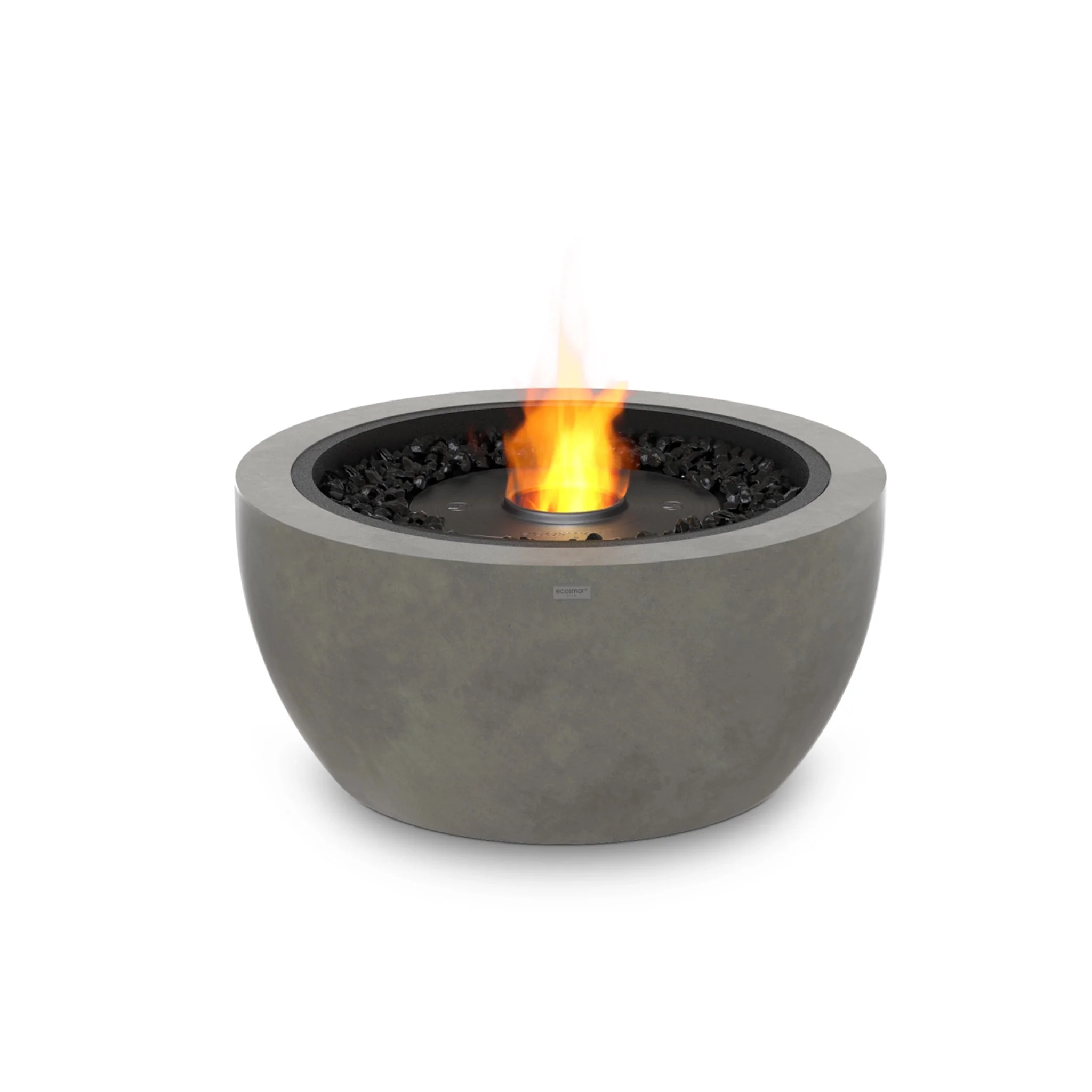 EcoSmart Fire Pod 30 Fire Pit Bowl - Natural - Black Ethanol Burner