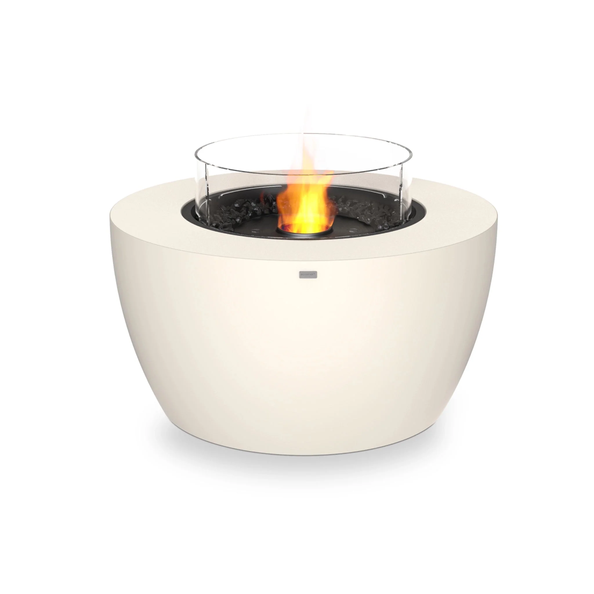 EcoSmart Fire Pod 40 Fire Pit Bowl - Bone - Black Ethanol Burner - Image 5