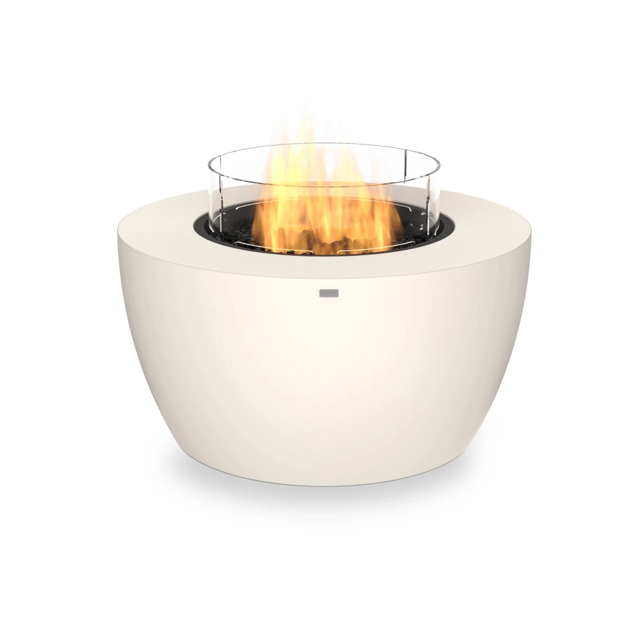 EcoSmart Fire Pod 40 Fire Pit Bowl - Bone - Stainless Steel Gas LP/NG Burner - Image 5