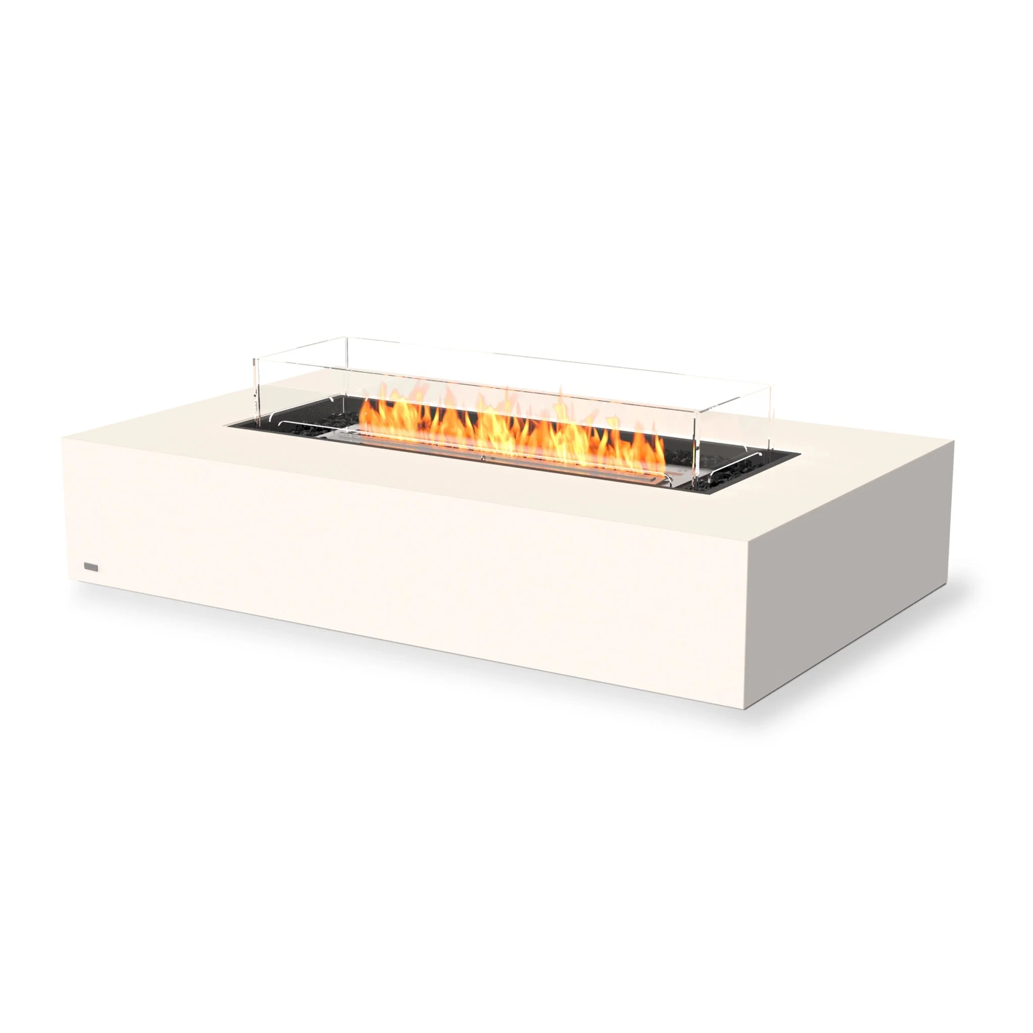 EcoSmart Fire Wharf 65 Fire Pit Table - Bone - Stainless Steel Ethanol Burner - Image 8