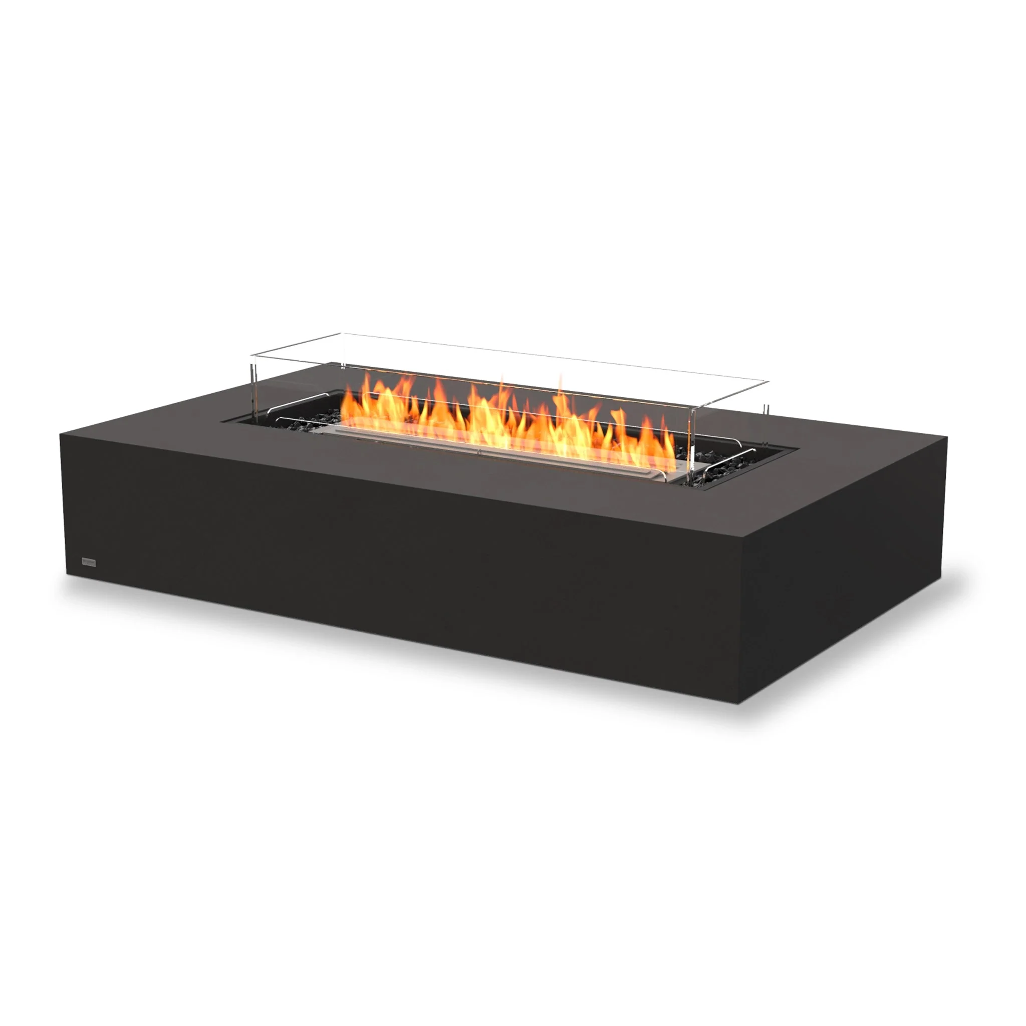 EcoSmart Fire Wharf 65 Fire Pit Table - Graphite - Stainless Steel Ethanol Burner - Image 8