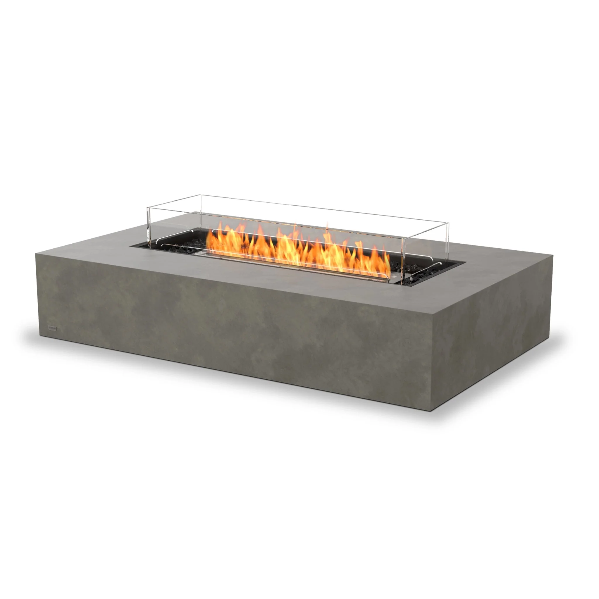 EcoSmart Fire Wharf 65 Fire Pit Table - Natural - Stainless Steel Ethanol Burner - Image 8