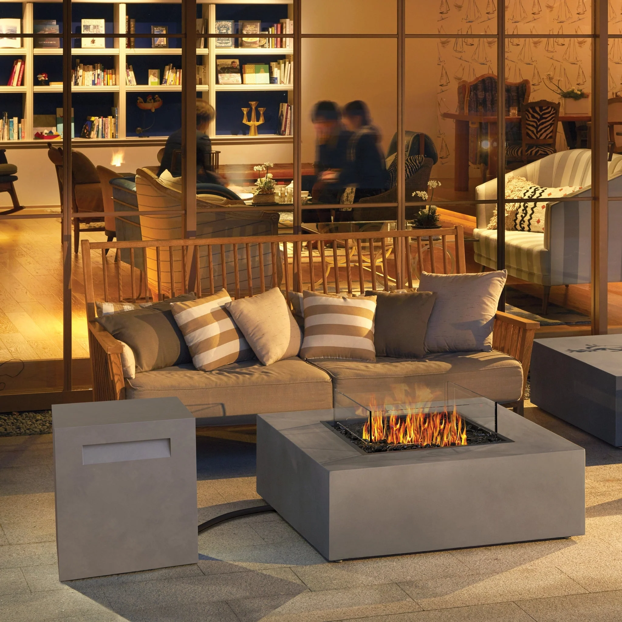 EcoSmart Fire Tank Concrete Stool - Bone - Image 4