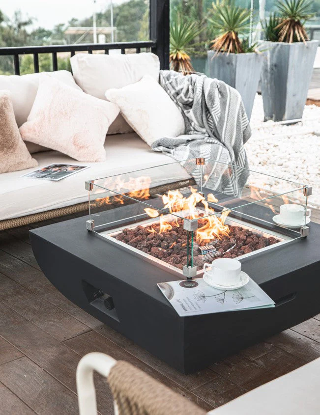 34" Square Aurora Propane Gas Fire Pit by Elementi - Image 10