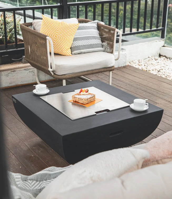 34" Square Aurora Propane Gas Fire Pit by Elementi - Image 9